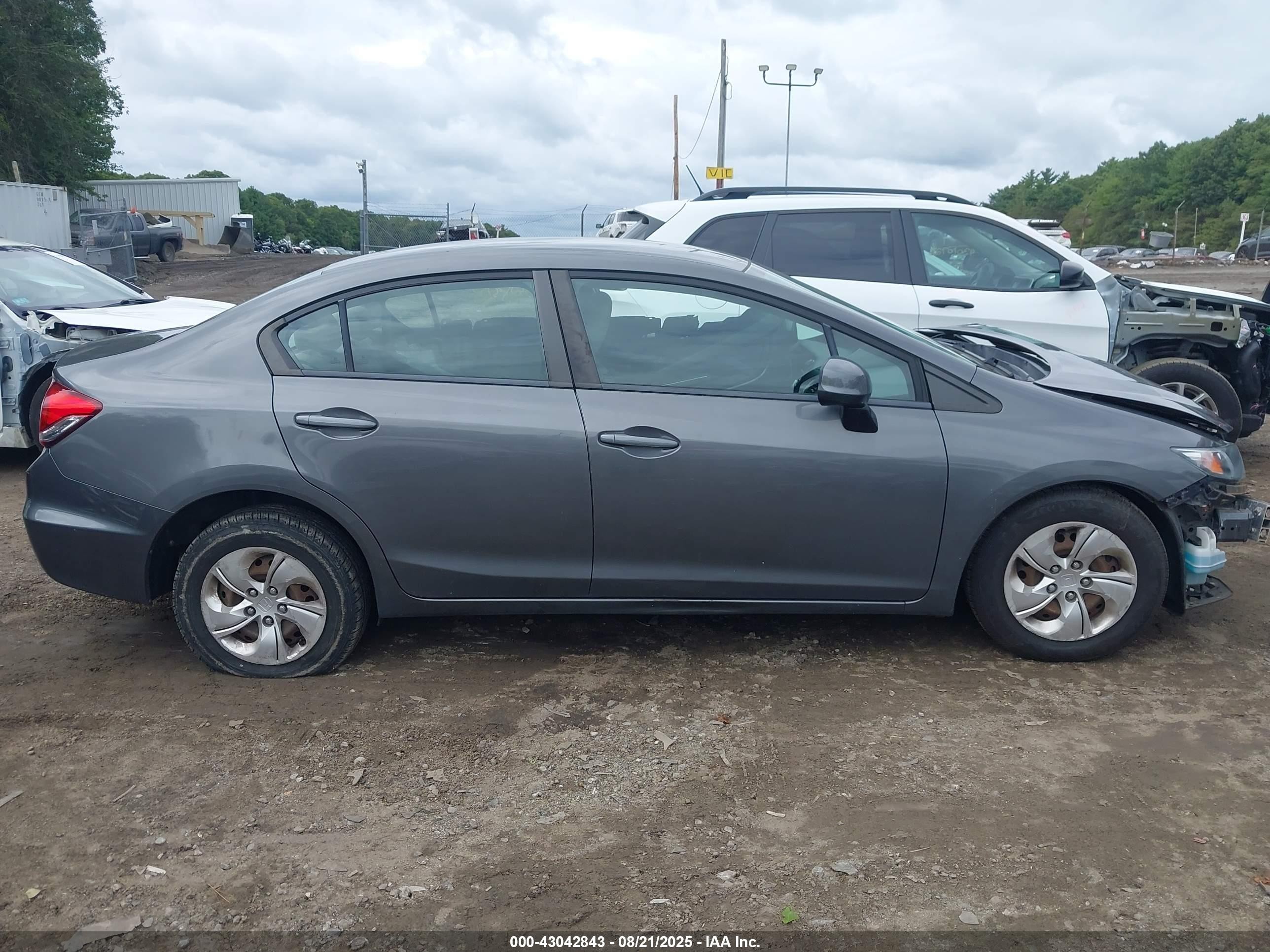 2013 Honda Civic Lx Gray vin: 2HGFB2F51DH514378