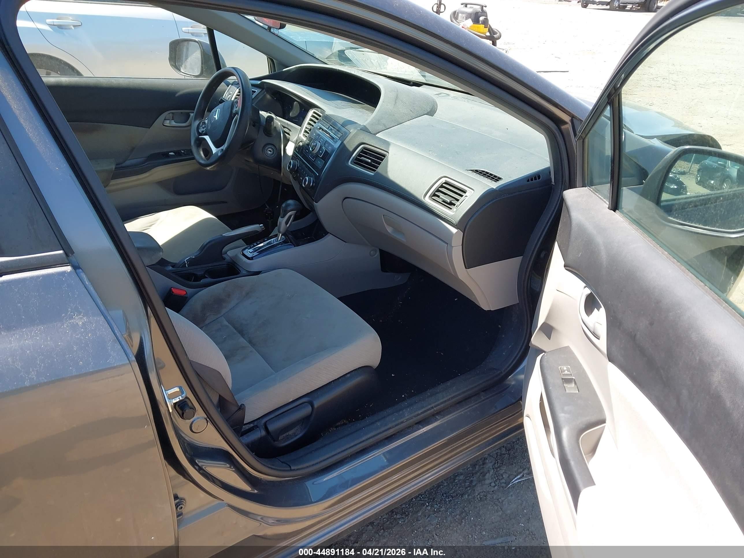 2013 Honda Civic Lx Gray vin: 2HGFB2F51DH534663