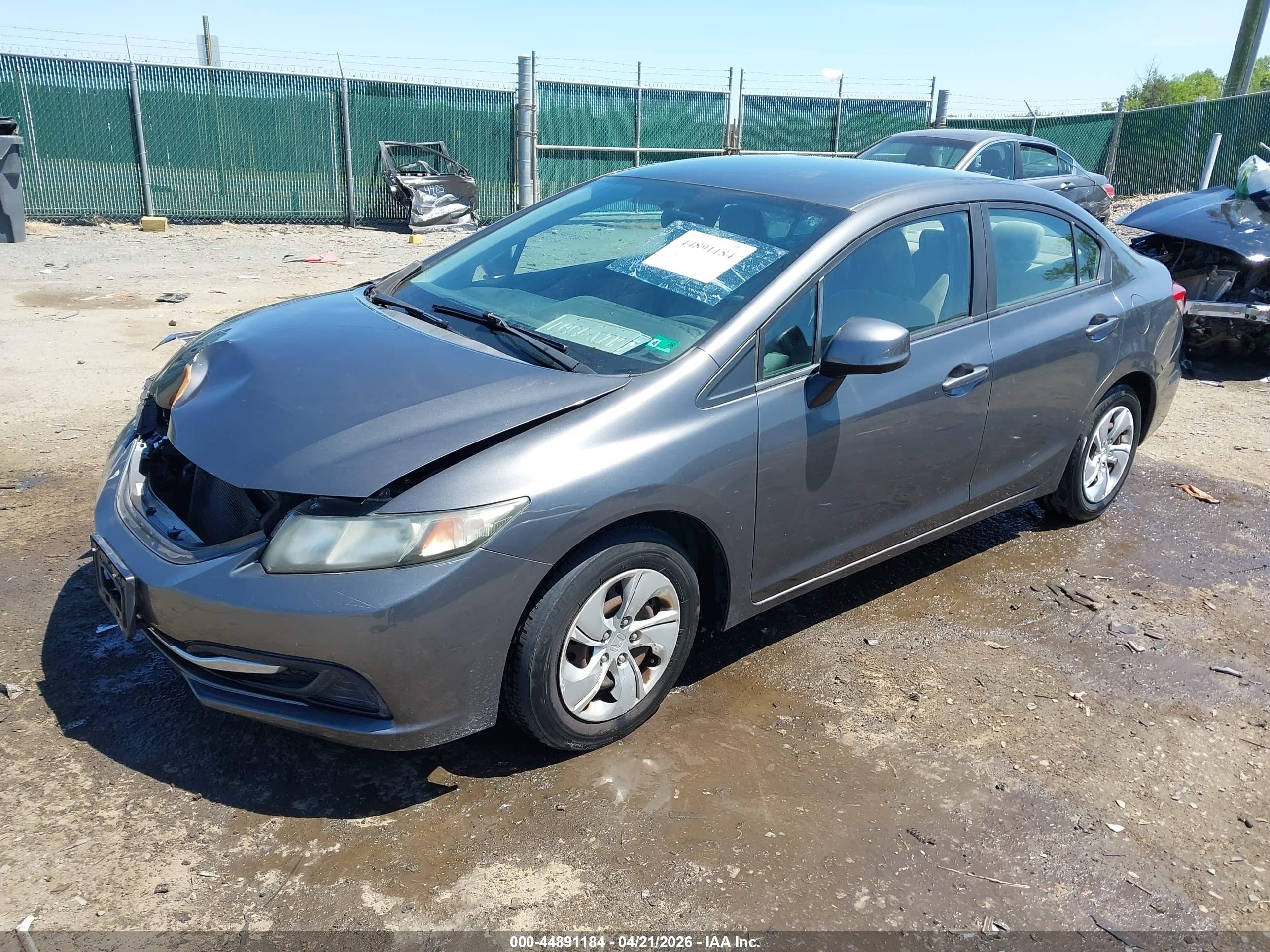 2013 Honda Civic Lx Gray vin: 2HGFB2F51DH534663