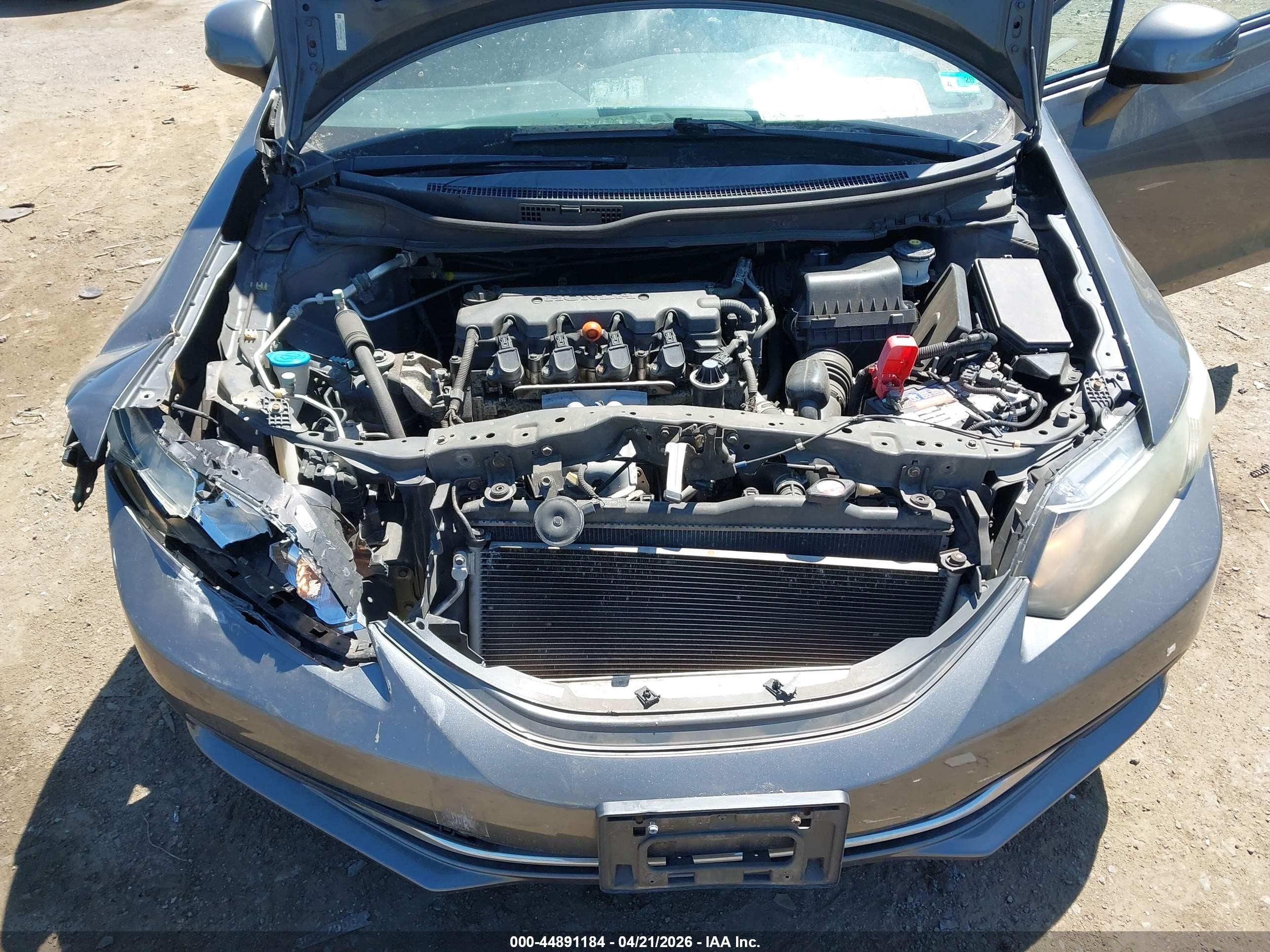 2013 Honda Civic Lx Gray vin: 2HGFB2F51DH534663