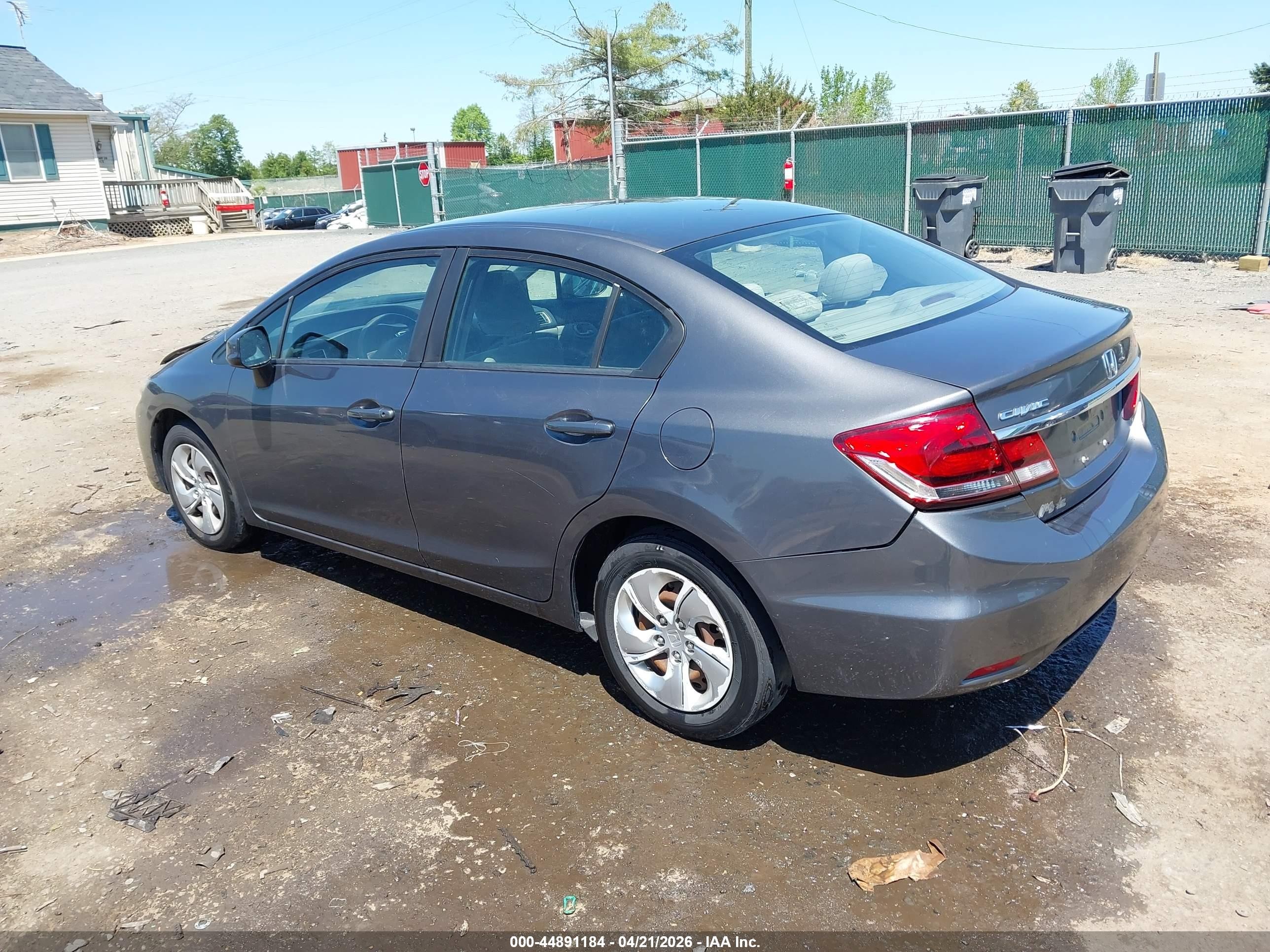 2013 Honda Civic Lx Gray vin: 2HGFB2F51DH534663