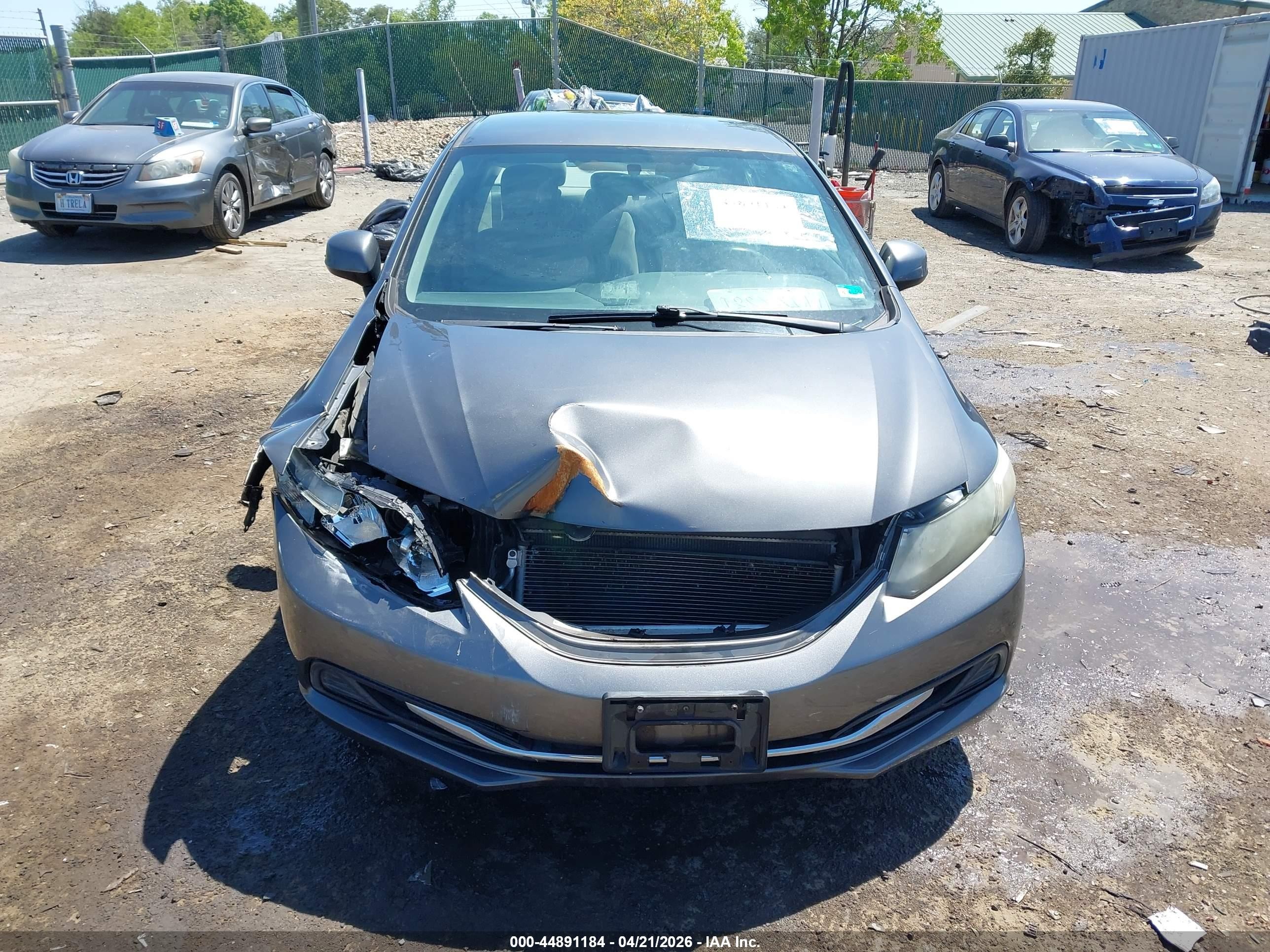 2013 Honda Civic Lx Gray vin: 2HGFB2F51DH534663