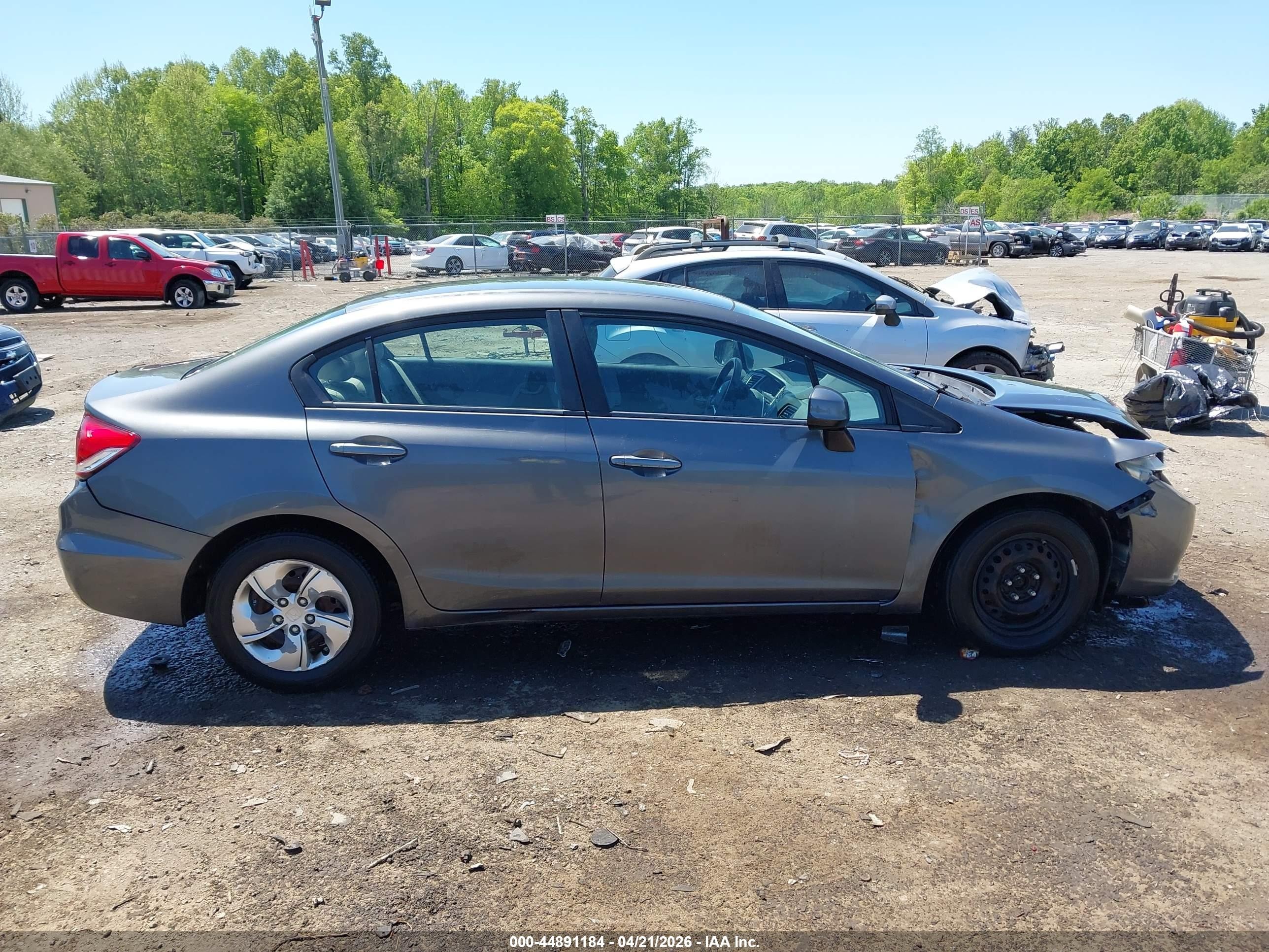 2013 Honda Civic Lx Gray vin: 2HGFB2F51DH534663