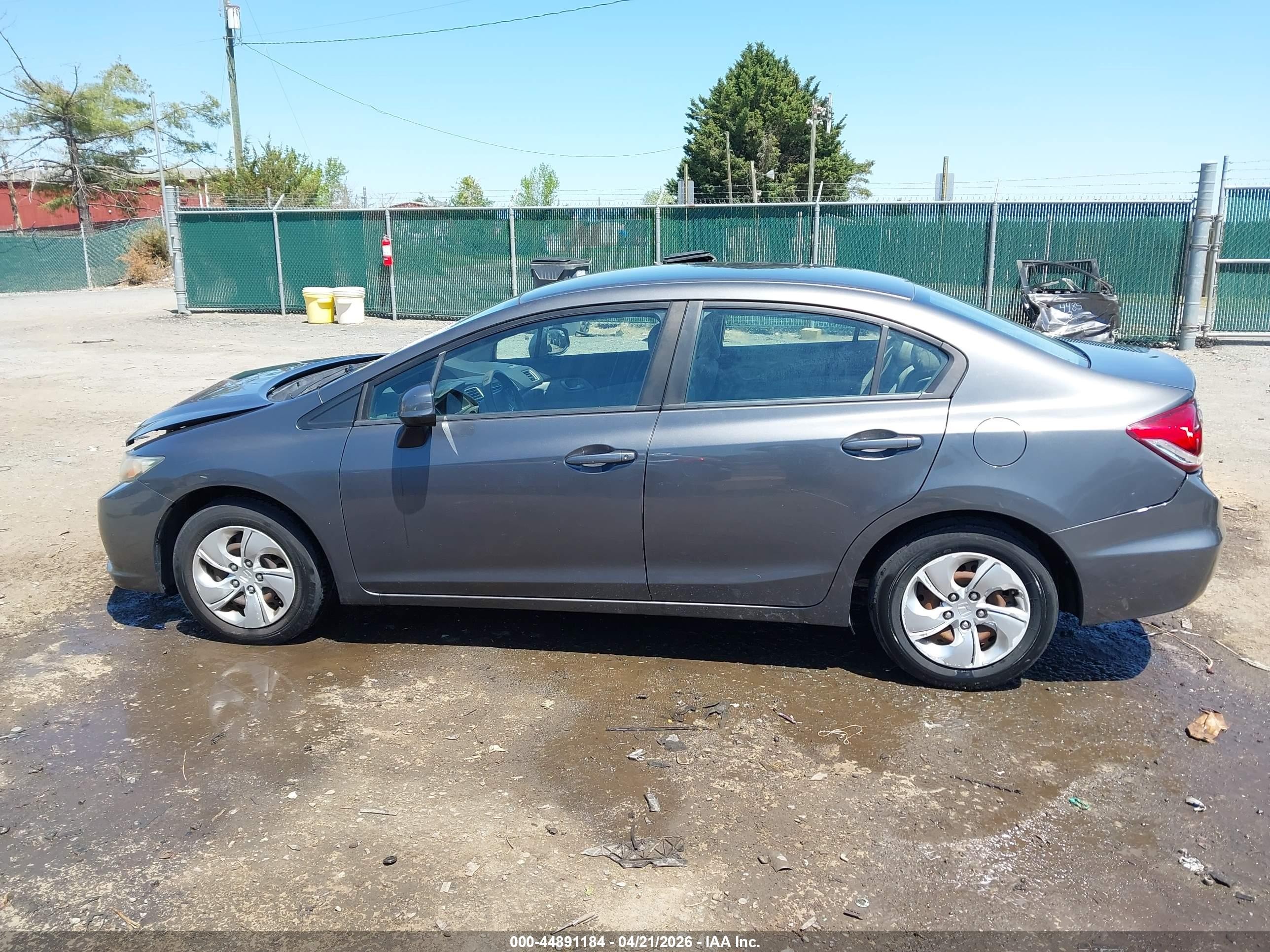 2013 Honda Civic Lx Gray vin: 2HGFB2F51DH534663