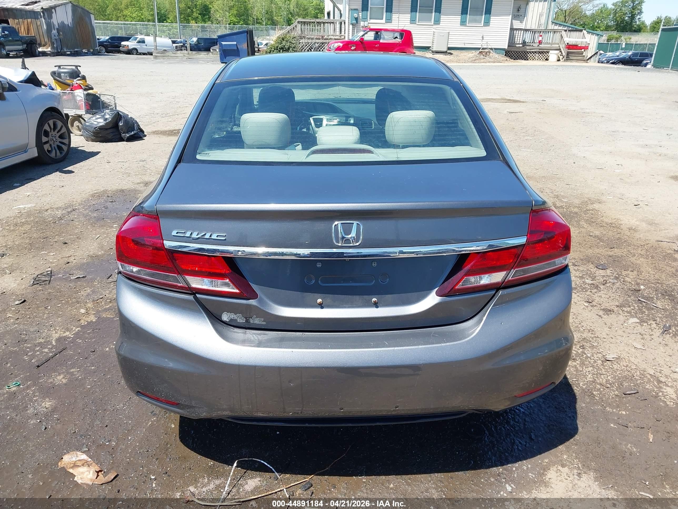 2013 Honda Civic Lx Gray vin: 2HGFB2F51DH534663