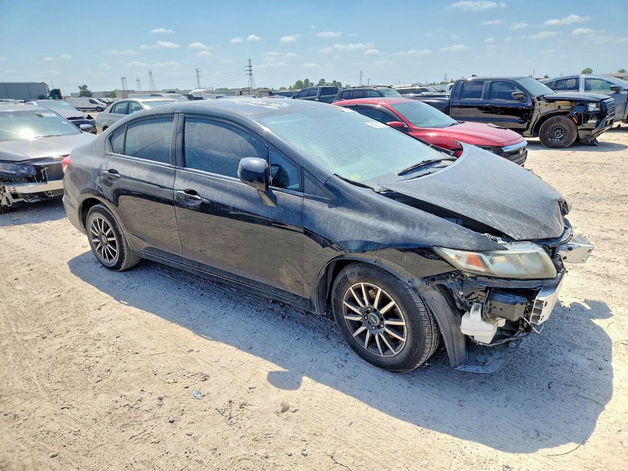 2013 Honda Civic Lx Black vin: 2HGFB2F51DH539099