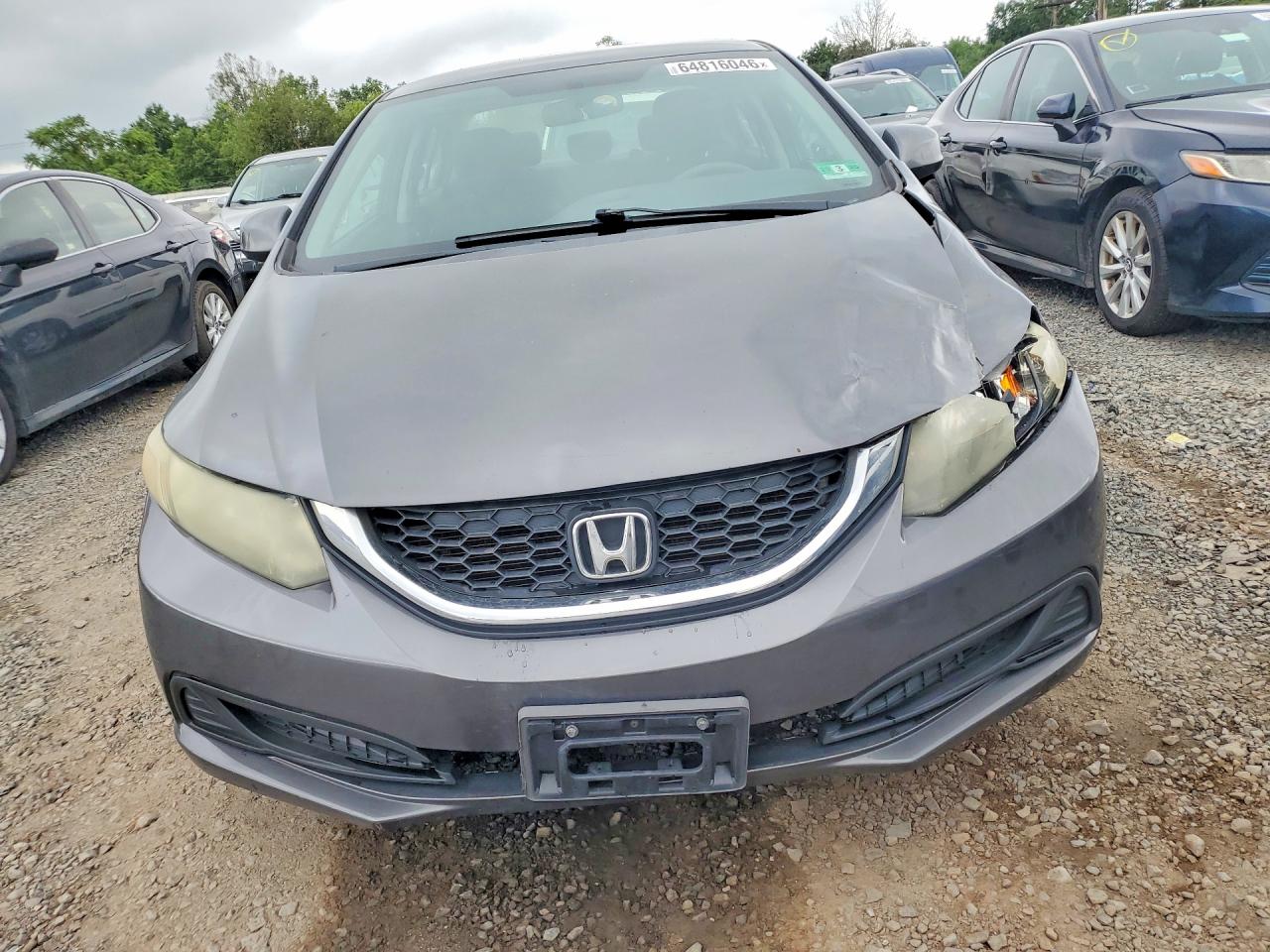 2013 Honda Civic Lx Серый vin: 2HGFB2F51DH539426