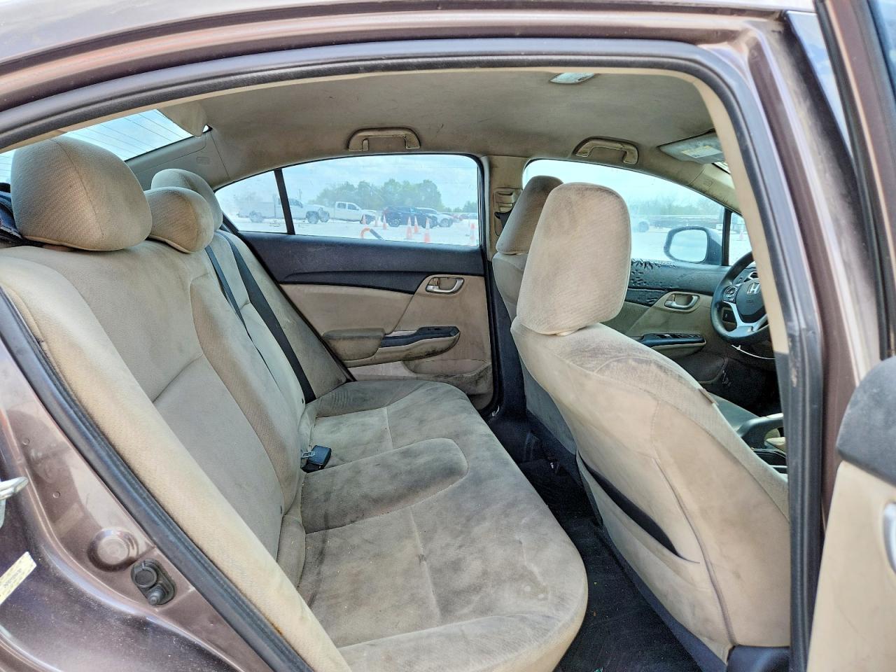 2013 Honda Civic Lx Brown vin: 2HGFB2F51DH547851
