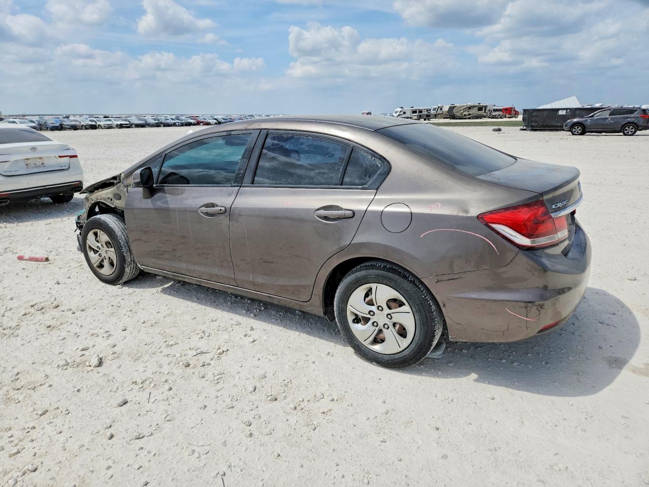 2013 Honda Civic Lx Brown vin: 2HGFB2F51DH547851