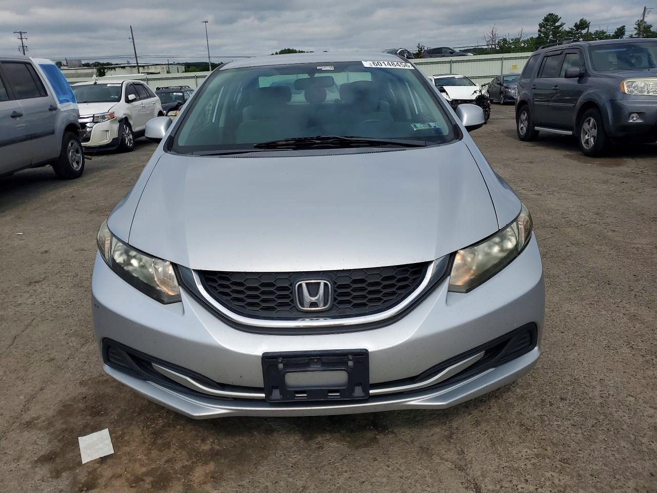 2013 Honda Civic Lx Silver vin: 2HGFB2F51DH555920