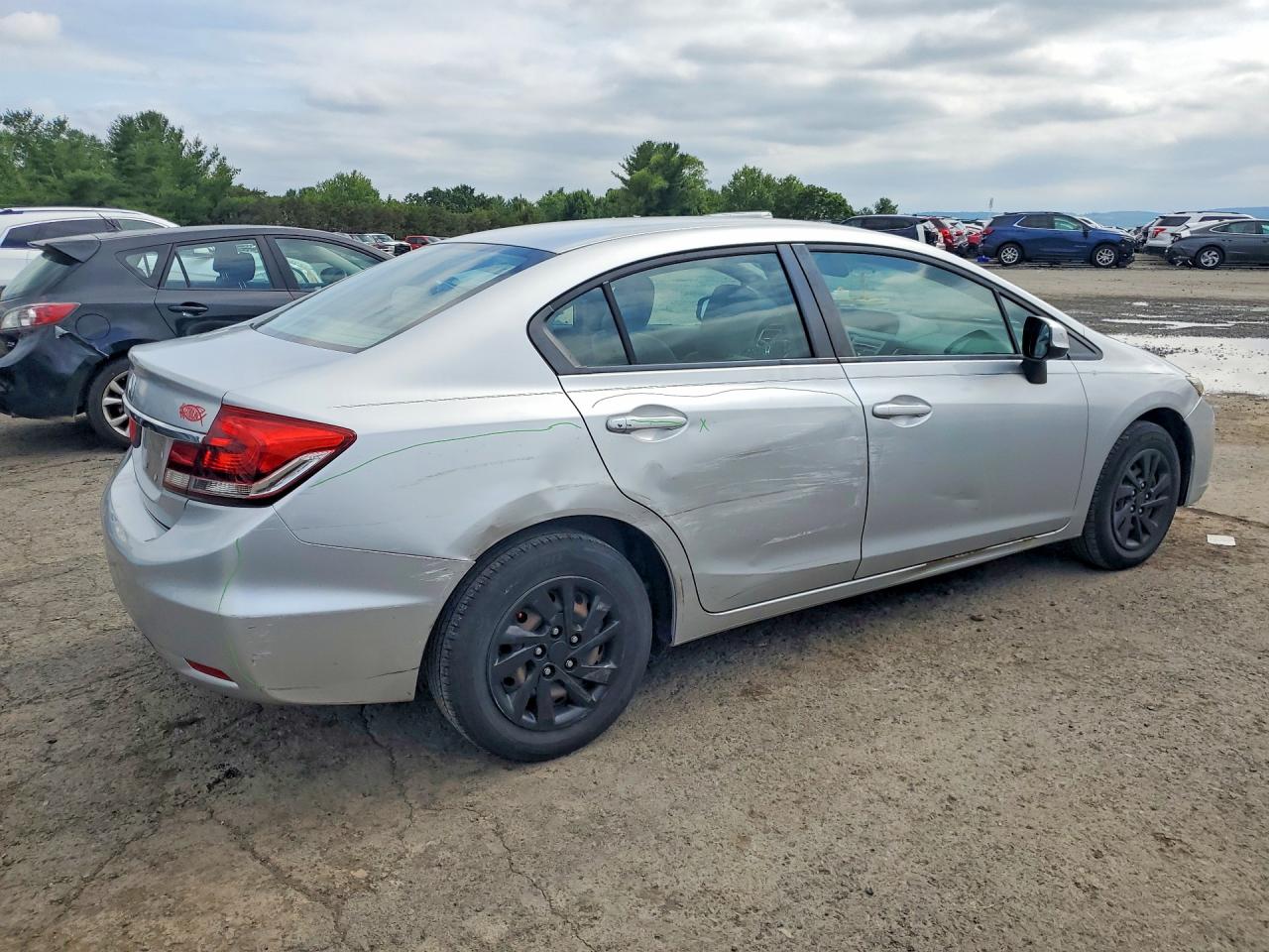 2013 Honda Civic Lx Silver vin: 2HGFB2F51DH555920