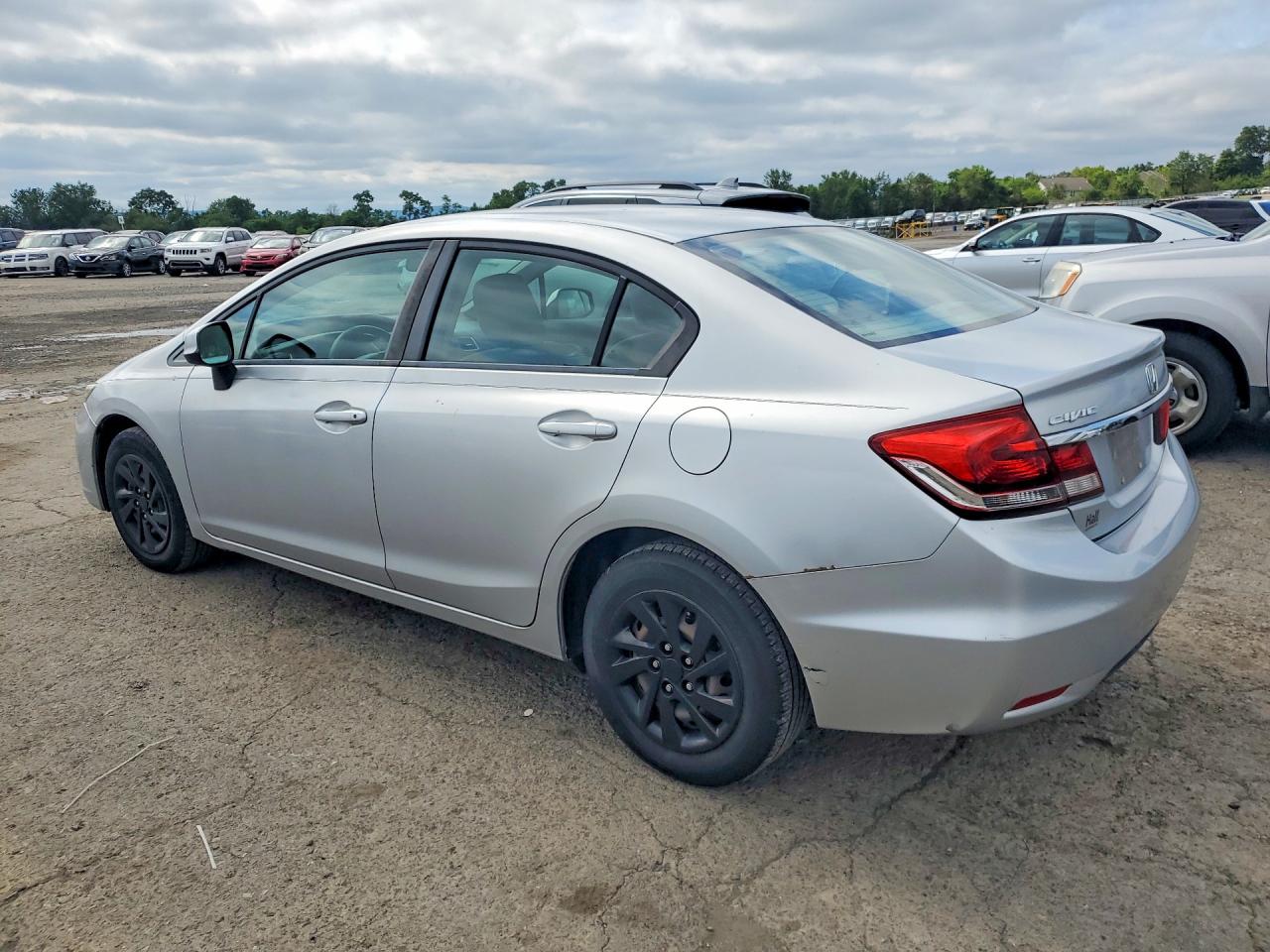 2013 Honda Civic Lx Silver vin: 2HGFB2F51DH555920