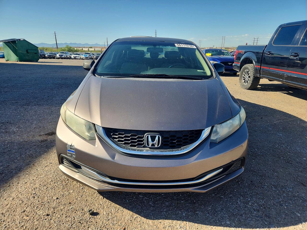 2013 Honda Civic Lx Brown vin: 2HGFB2F51DH556193