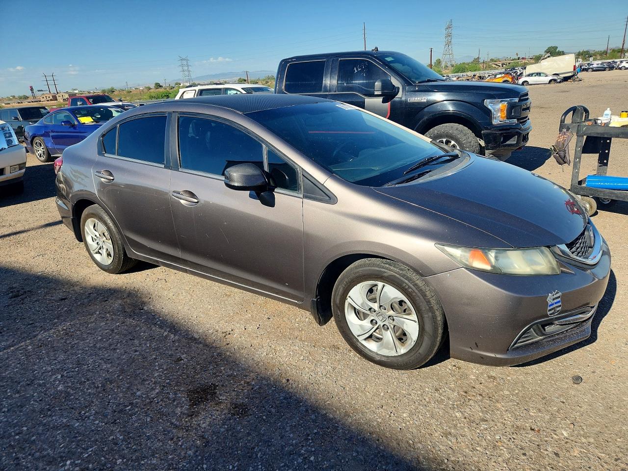 2013 Honda Civic Lx Brown vin: 2HGFB2F51DH556193