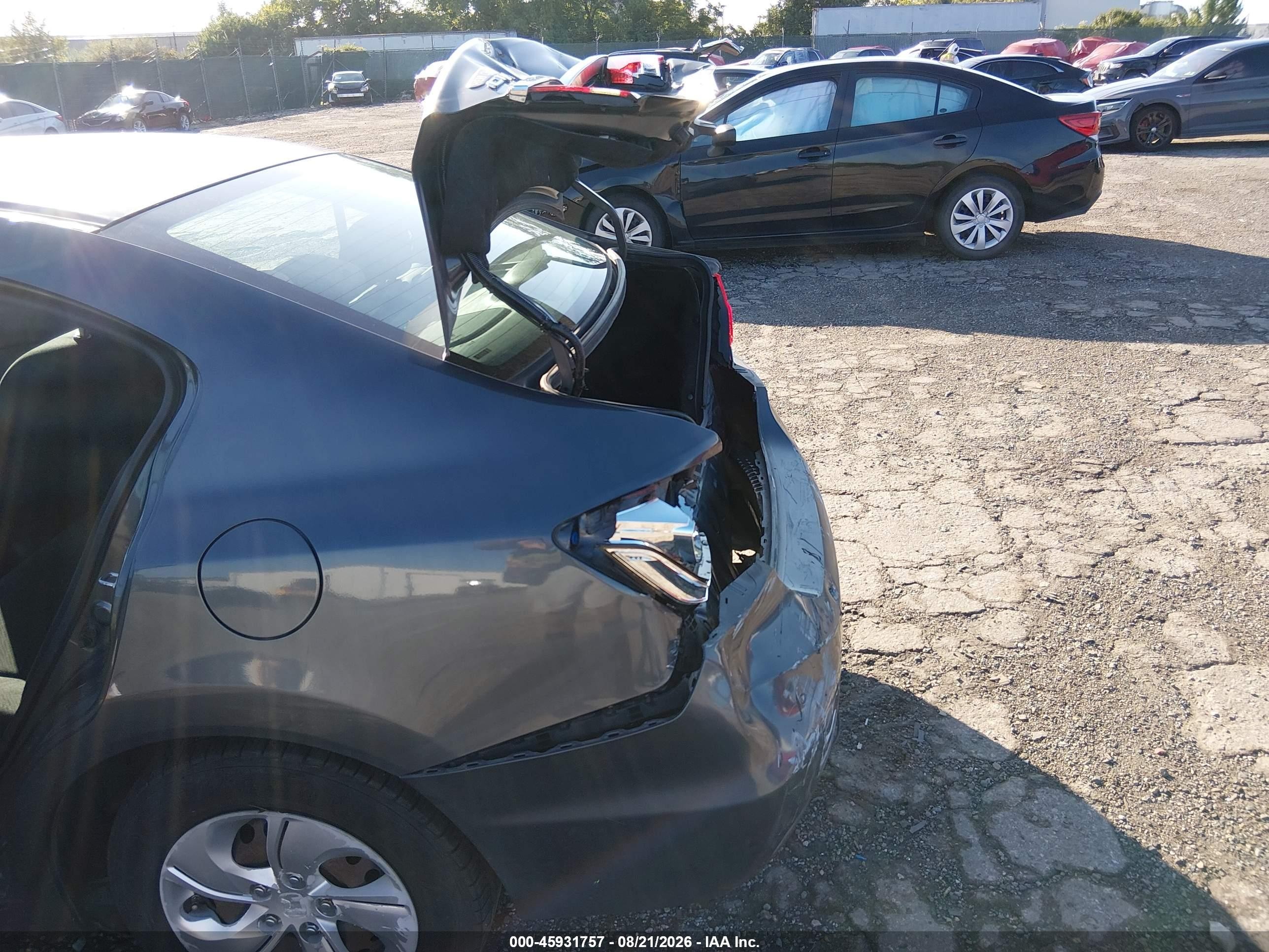 2013 Honda Civic Lx Gray vin: 2HGFB2F51DH558221