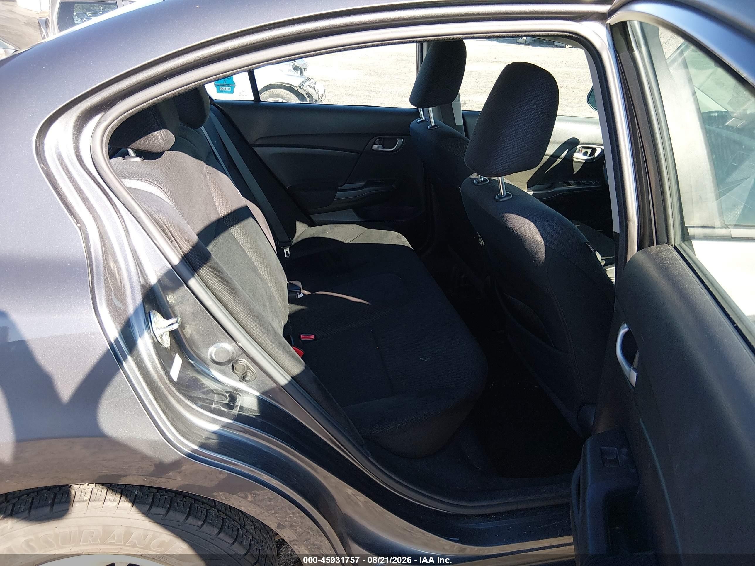 2013 Honda Civic Lx Gray vin: 2HGFB2F51DH558221