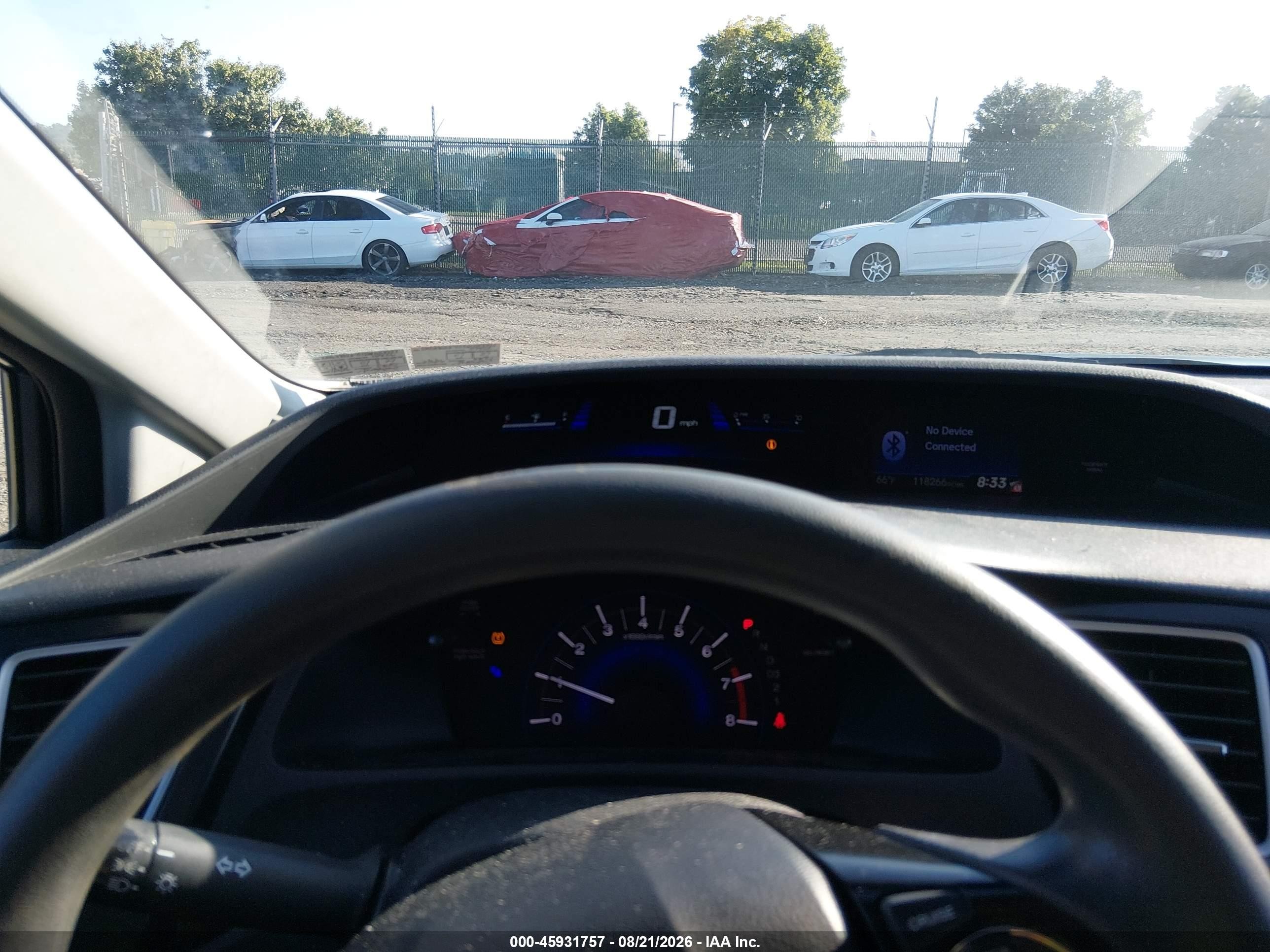 2013 Honda Civic Lx Gray vin: 2HGFB2F51DH558221