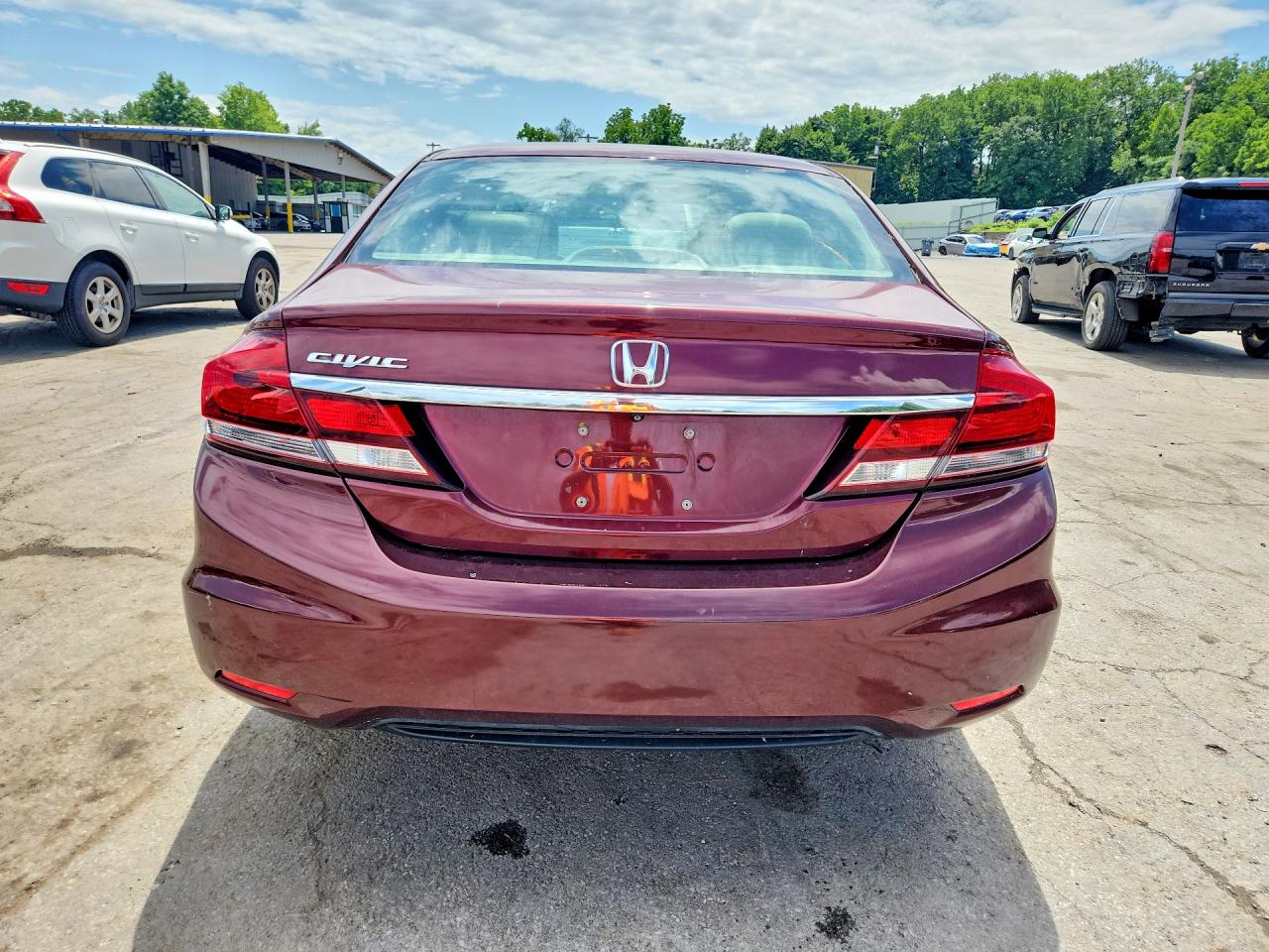 2013 Honda Civic Lx Maroon vin: 2HGFB2F51DH560213