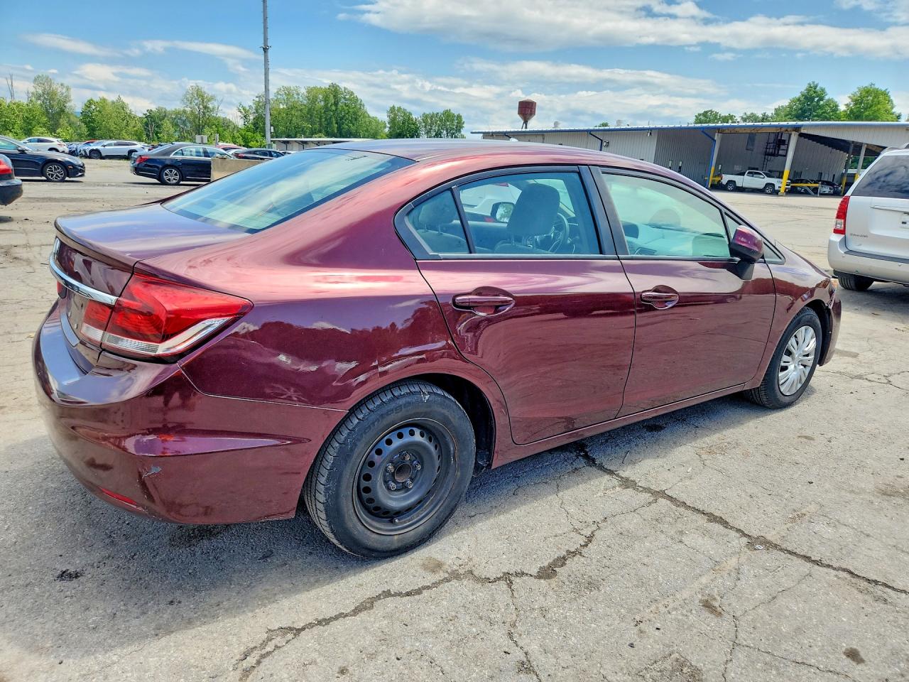 2013 Honda Civic Lx Maroon vin: 2HGFB2F51DH560213