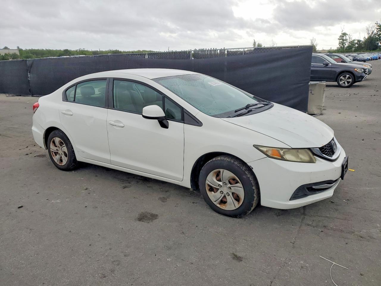 2013 Honda Civic Lx White vin: 2HGFB2F51DH561104