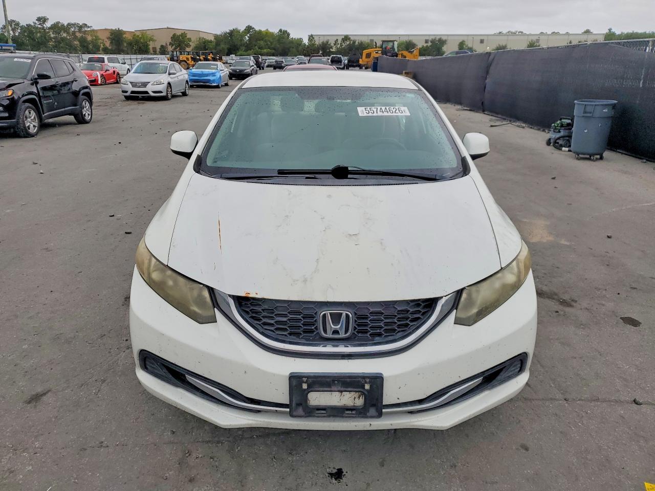 2013 Honda Civic Lx White vin: 2HGFB2F51DH561104