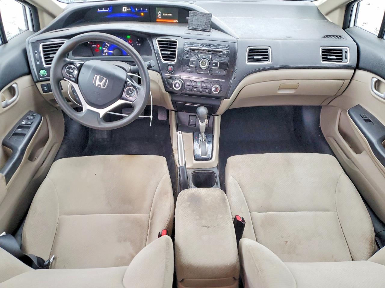 2013 Honda Civic Lx White vin: 2HGFB2F51DH561104