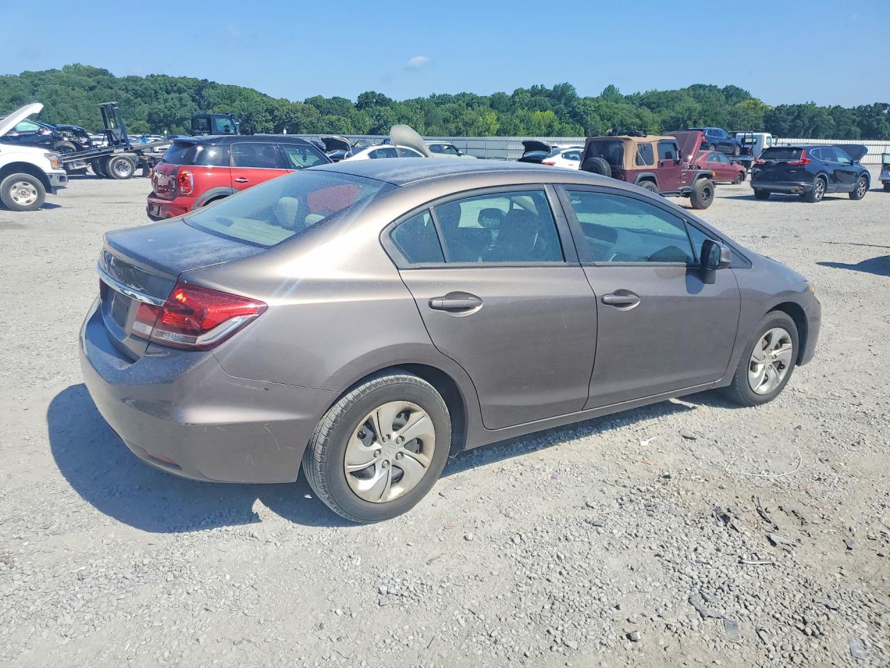 2013 Honda Civic Lx Brown vin: 2HGFB2F51DH565184