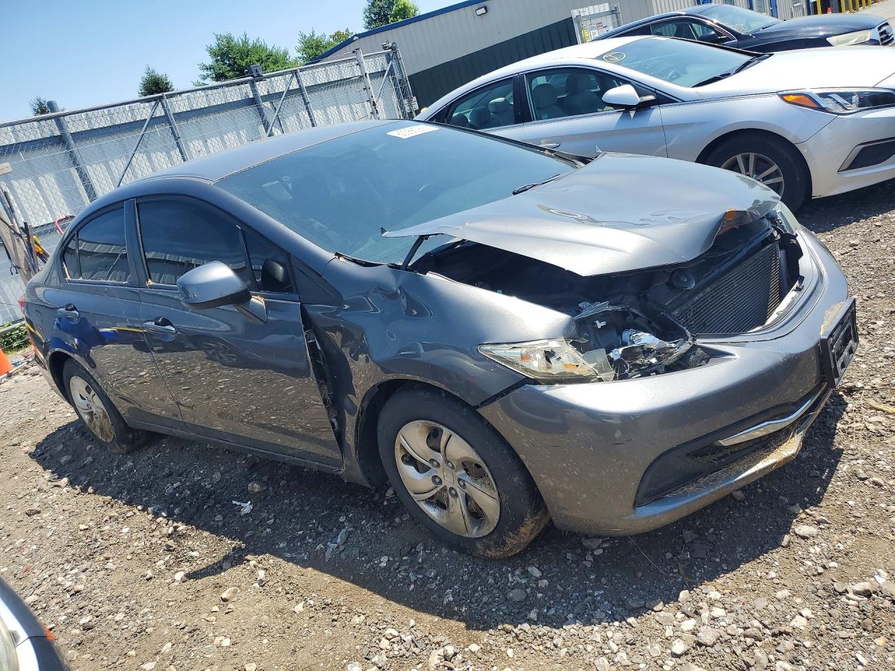 2013 Honda Civic Lx Gray vin: 2HGFB2F51DH570952