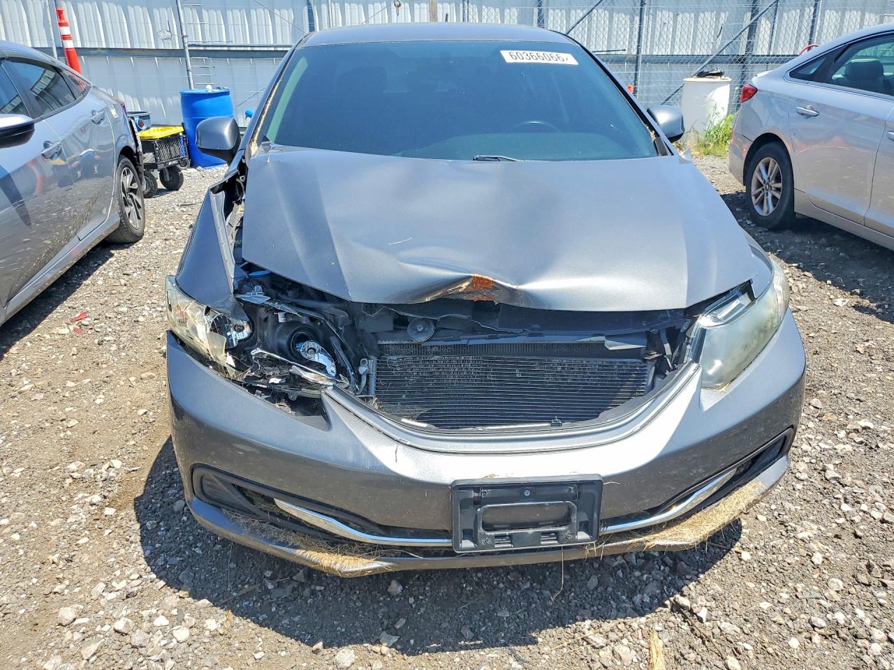 2013 Honda Civic Lx Gray vin: 2HGFB2F51DH570952