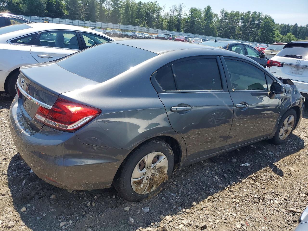 2013 Honda Civic Lx Gray vin: 2HGFB2F51DH570952