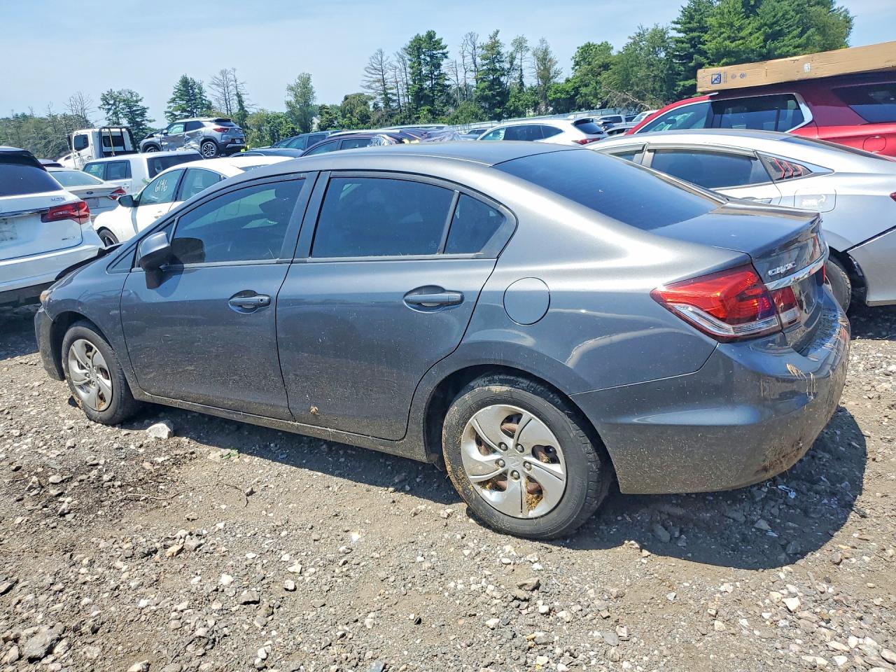 2013 Honda Civic Lx Gray vin: 2HGFB2F51DH570952