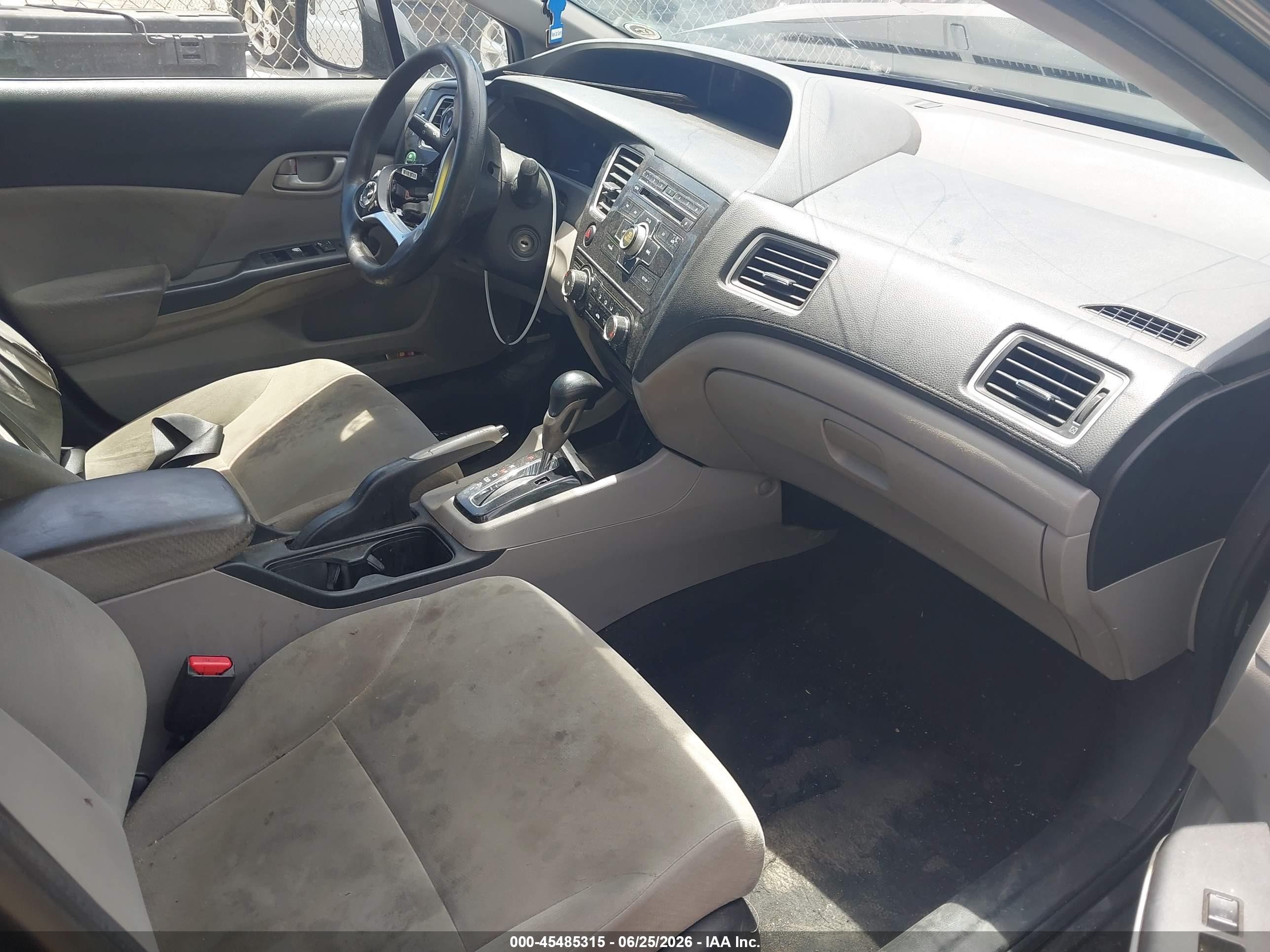 2013 Honda Civic Lx Gray vin: 2HGFB2F51DH586956