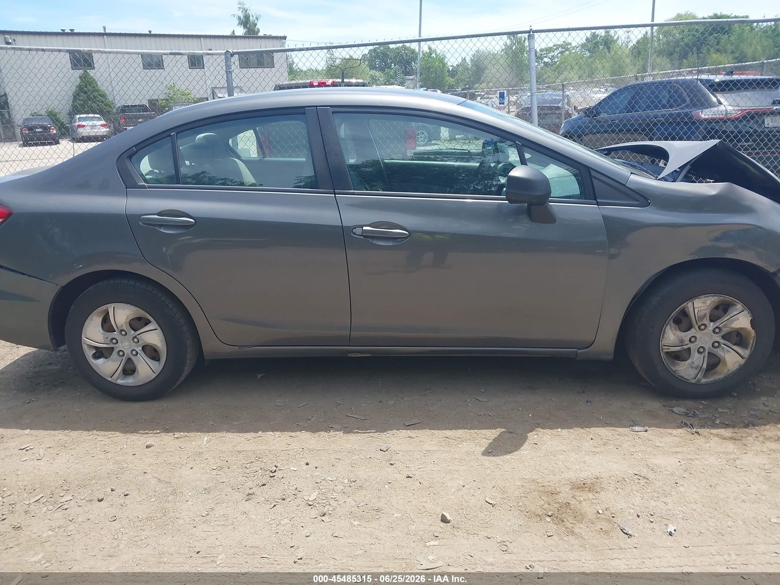 2013 Honda Civic Lx Gray vin: 2HGFB2F51DH586956