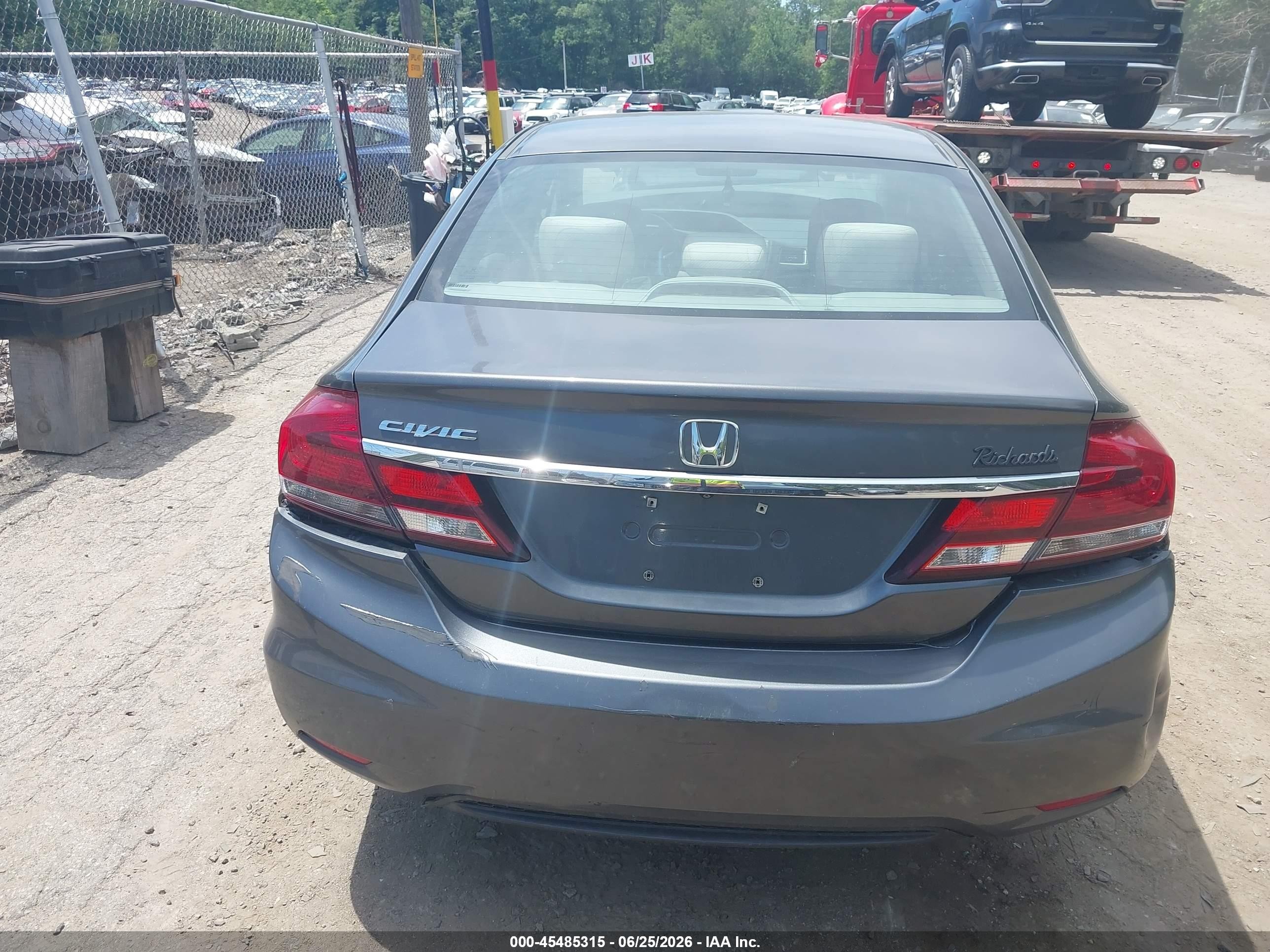 2013 Honda Civic Lx Gray vin: 2HGFB2F51DH586956