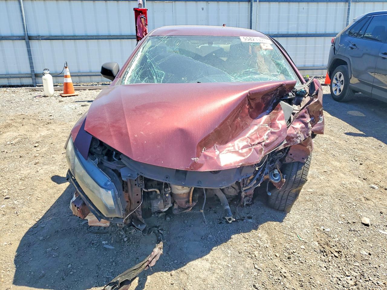 2013 Honda Civic Lx Burgundy vin: 2HGFB2F51DH593292