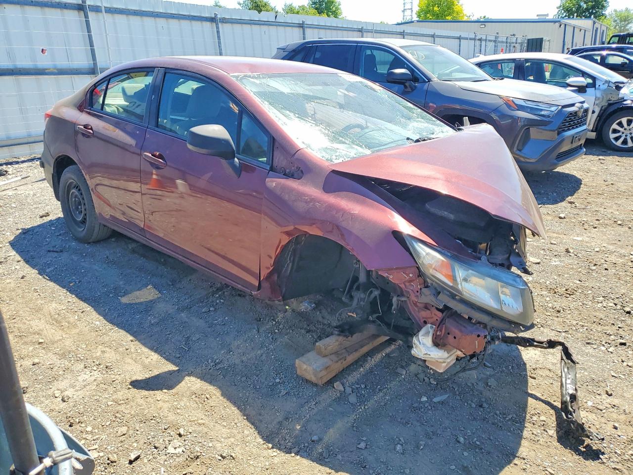 2013 Honda Civic Lx Burgundy vin: 2HGFB2F51DH593292