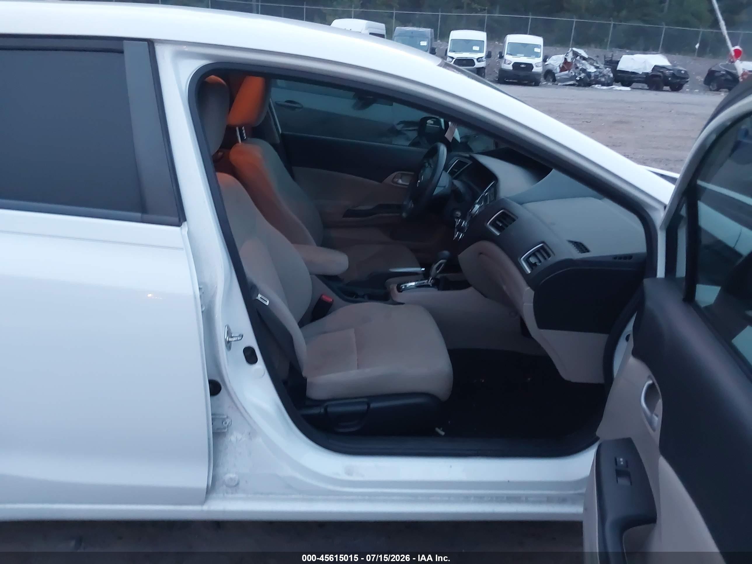 2013 Honda Civic Lx White vin: 2HGFB2F51DH596290