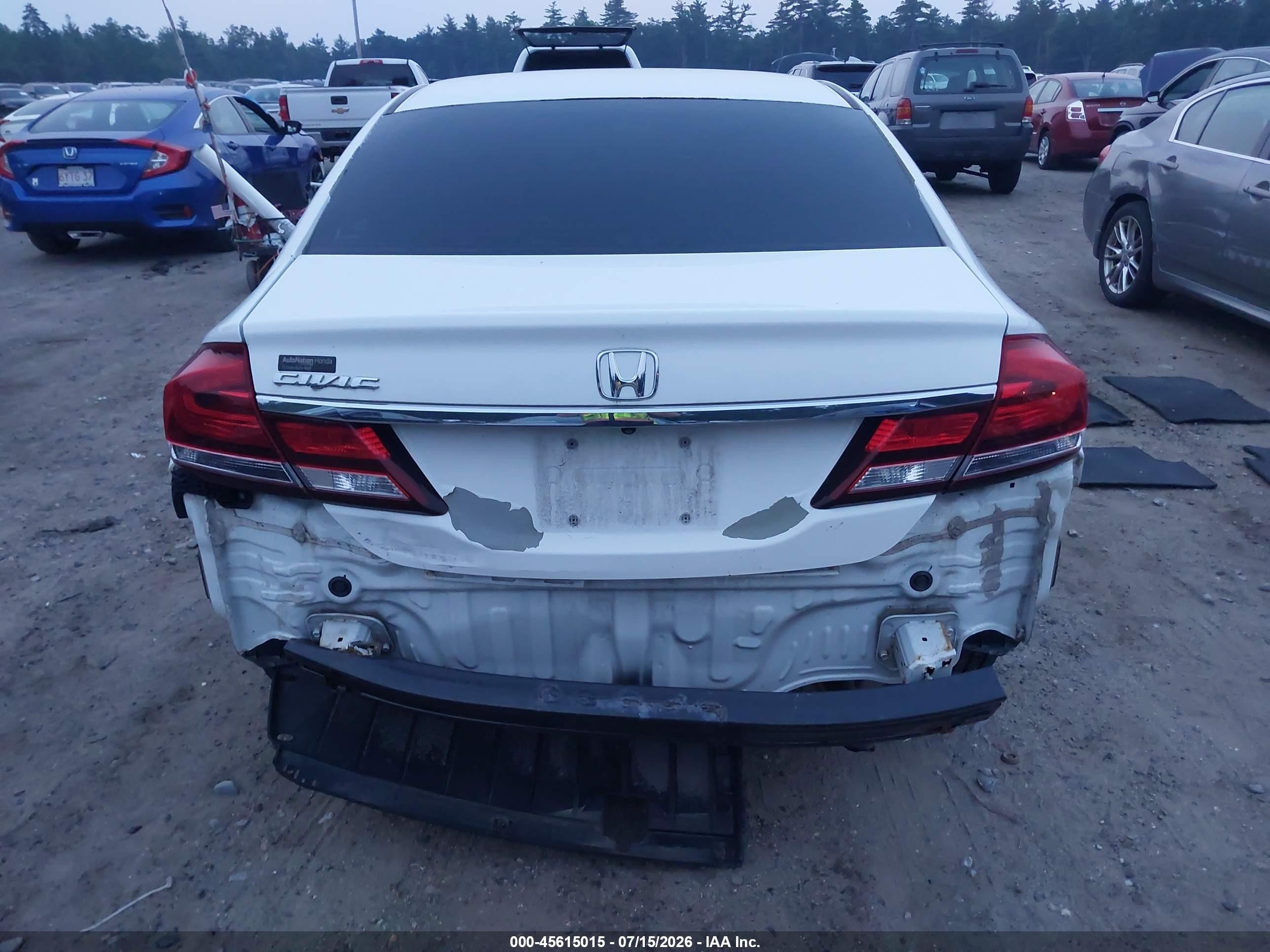 2013 Honda Civic Lx White vin: 2HGFB2F51DH596290