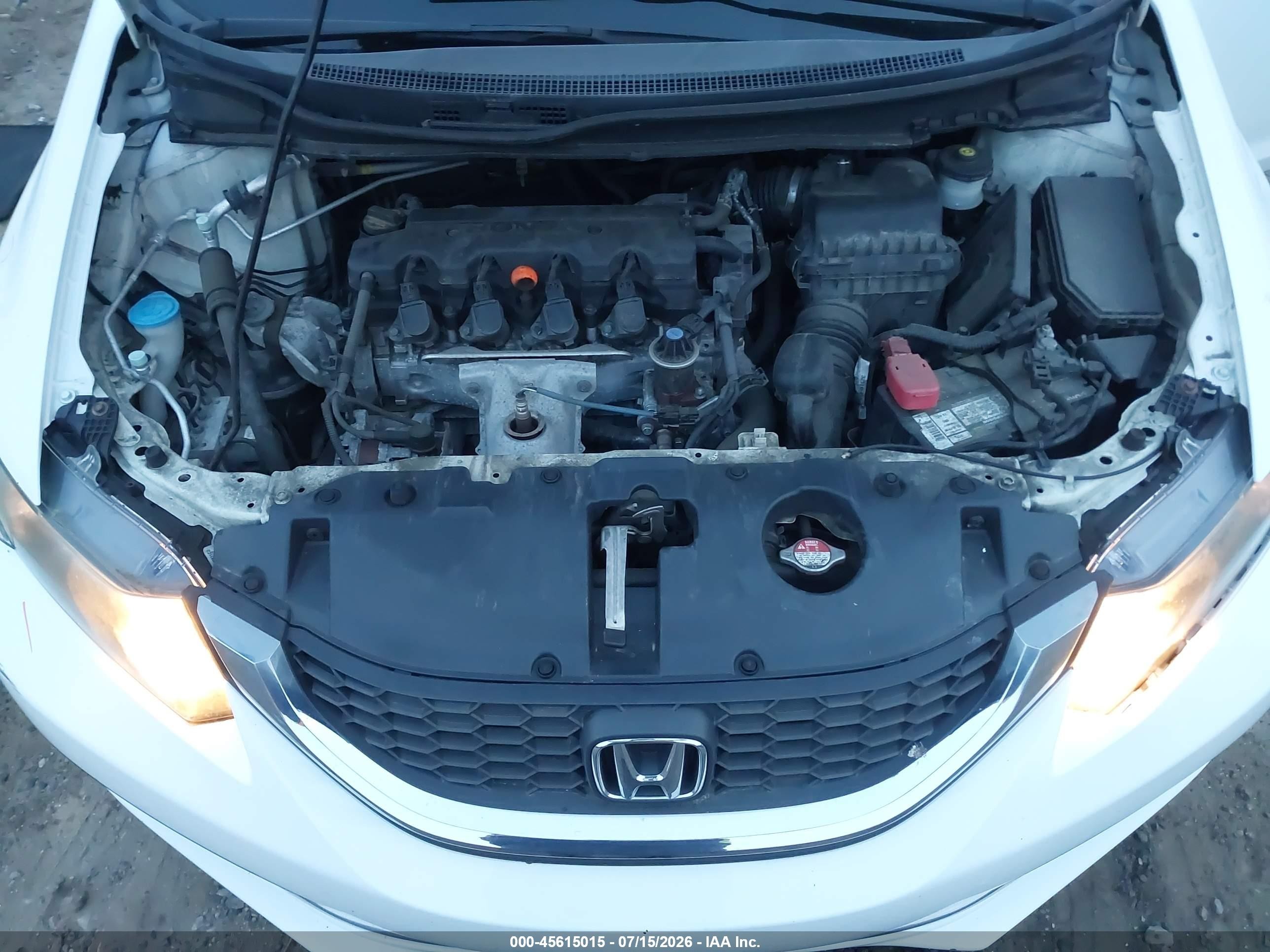 2013 Honda Civic Lx White vin: 2HGFB2F51DH596290