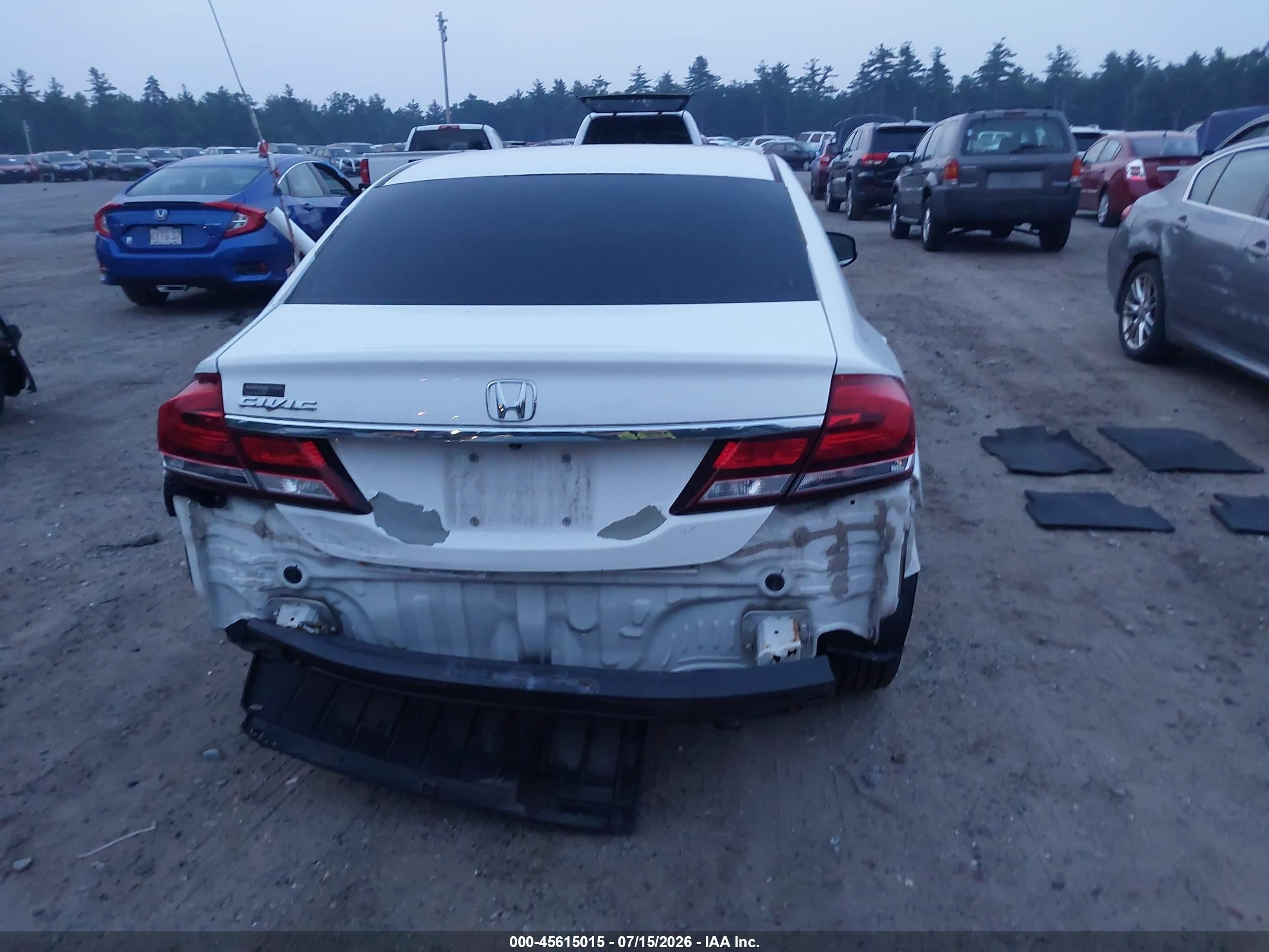 2013 Honda Civic Lx White vin: 2HGFB2F51DH596290