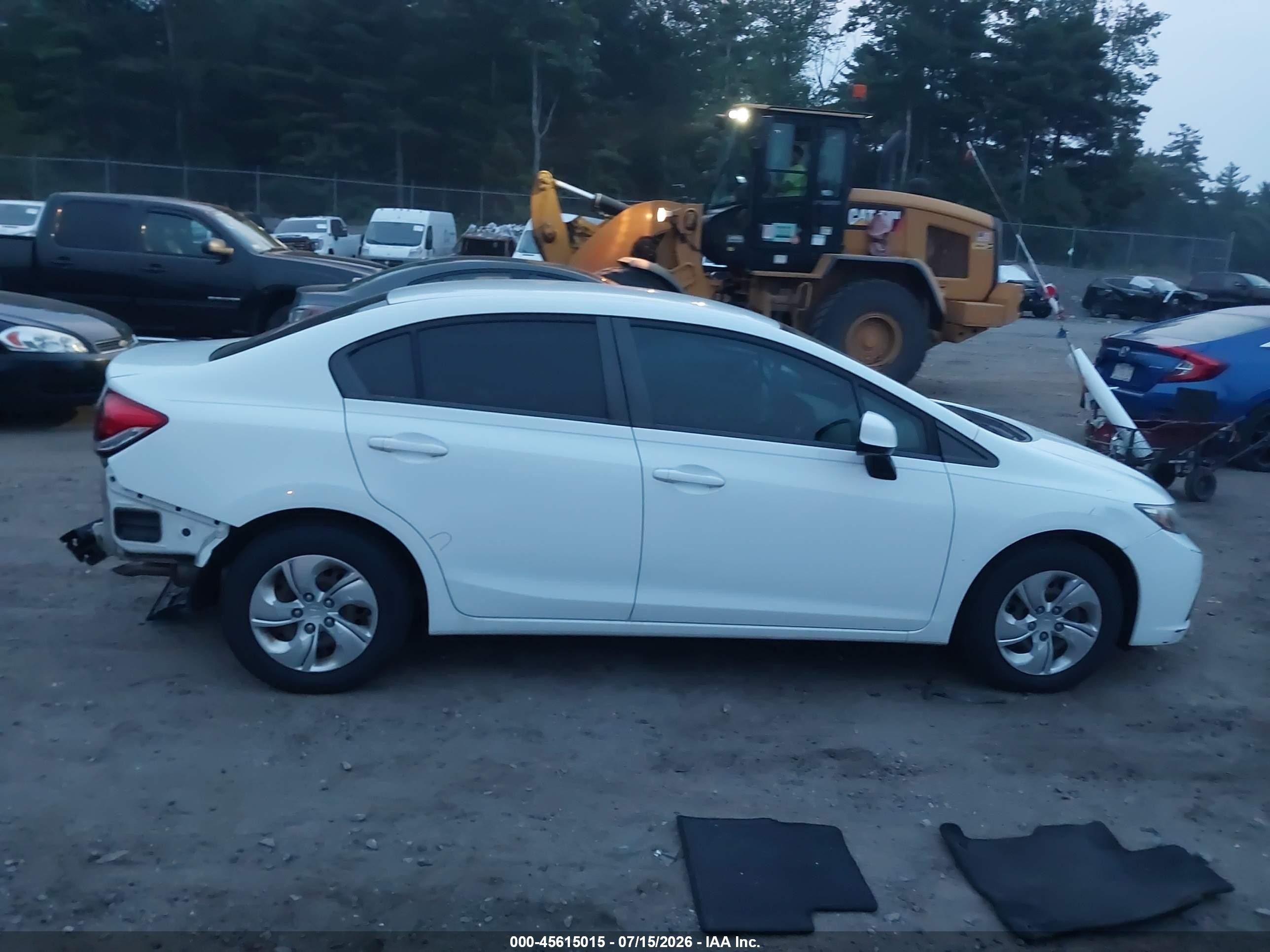 2013 Honda Civic Lx White vin: 2HGFB2F51DH596290