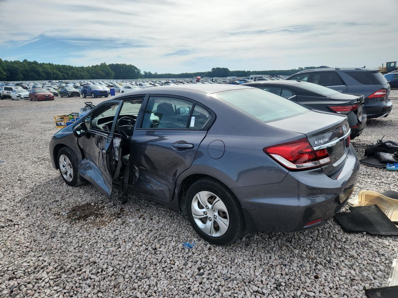 2014 Honda Civic Lx Gray vin: 2HGFB2F51EH501261