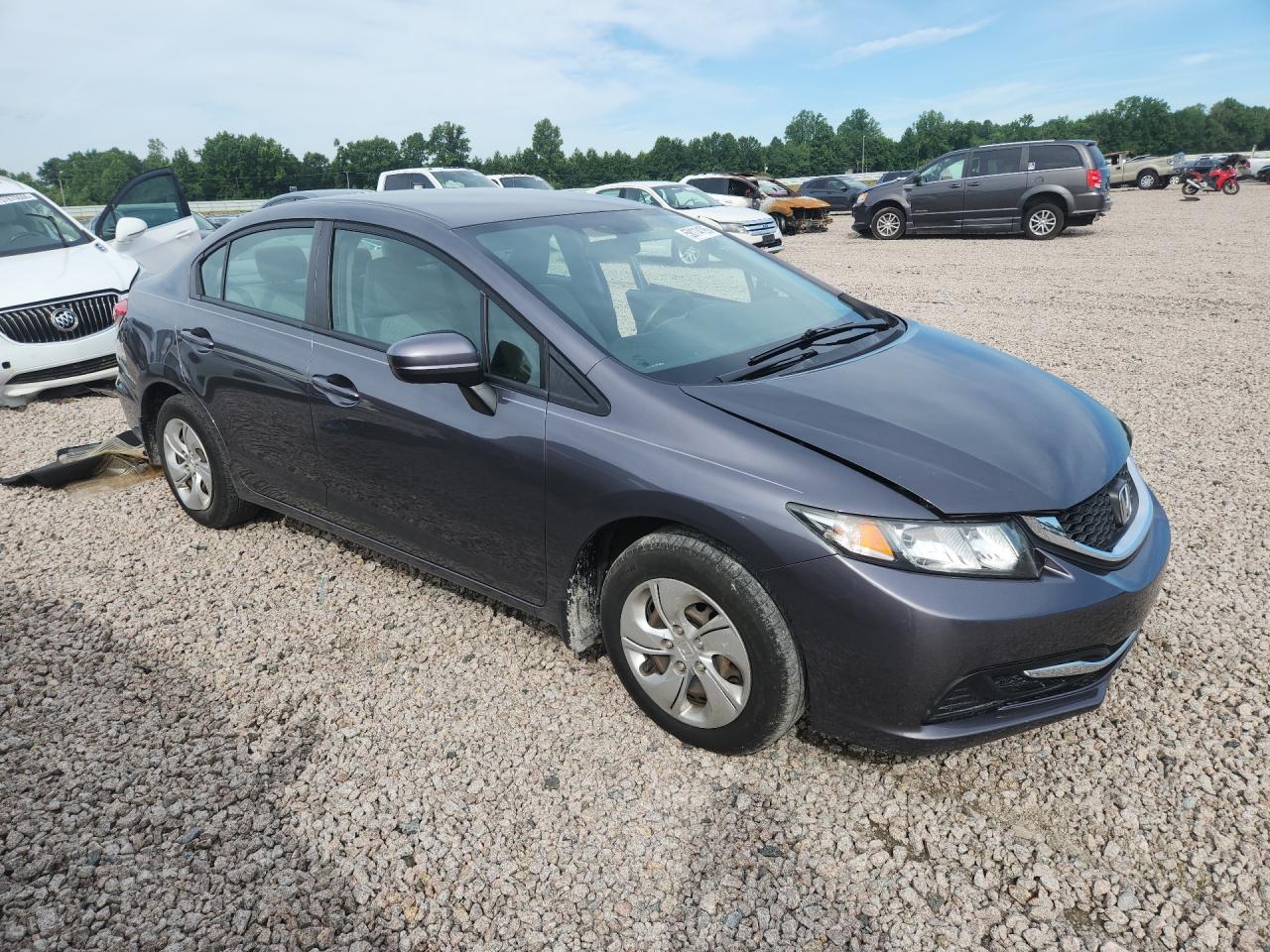 2014 Honda Civic Lx Gray vin: 2HGFB2F51EH501261