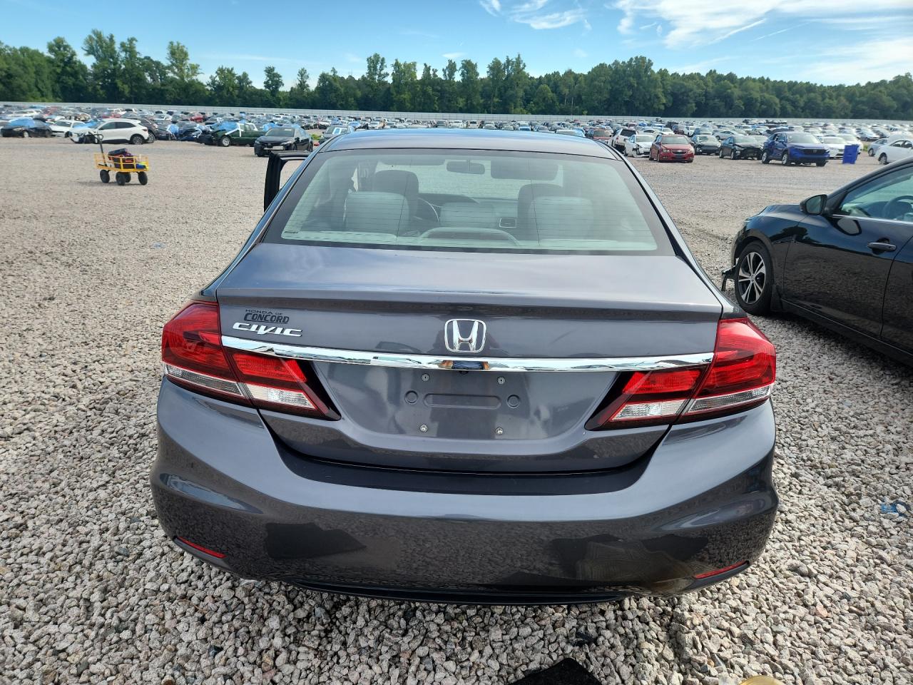 2014 Honda Civic Lx Gray vin: 2HGFB2F51EH501261