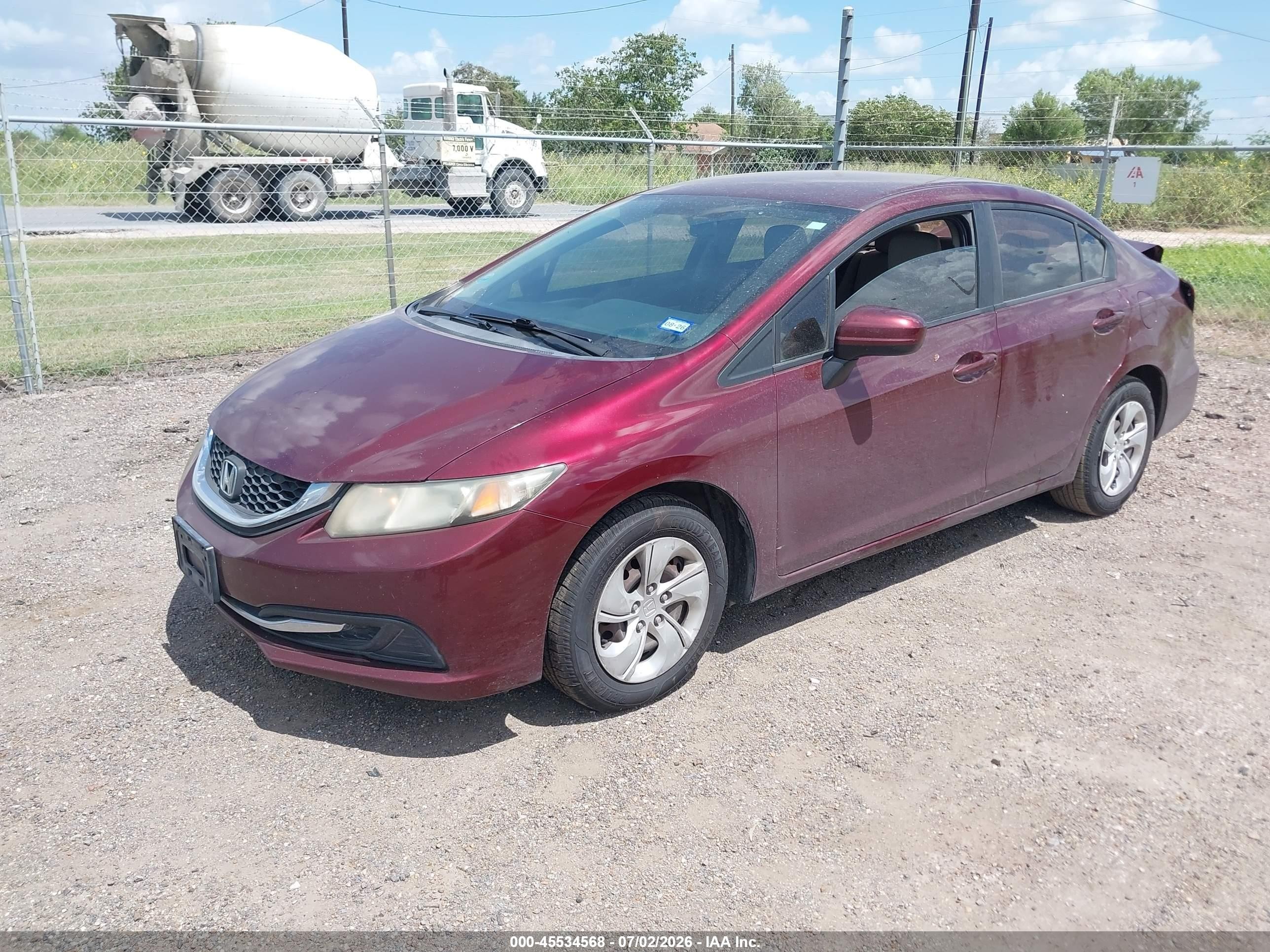 2014 Honda Civic Lx Maroon vin: 2HGFB2F51EH503107