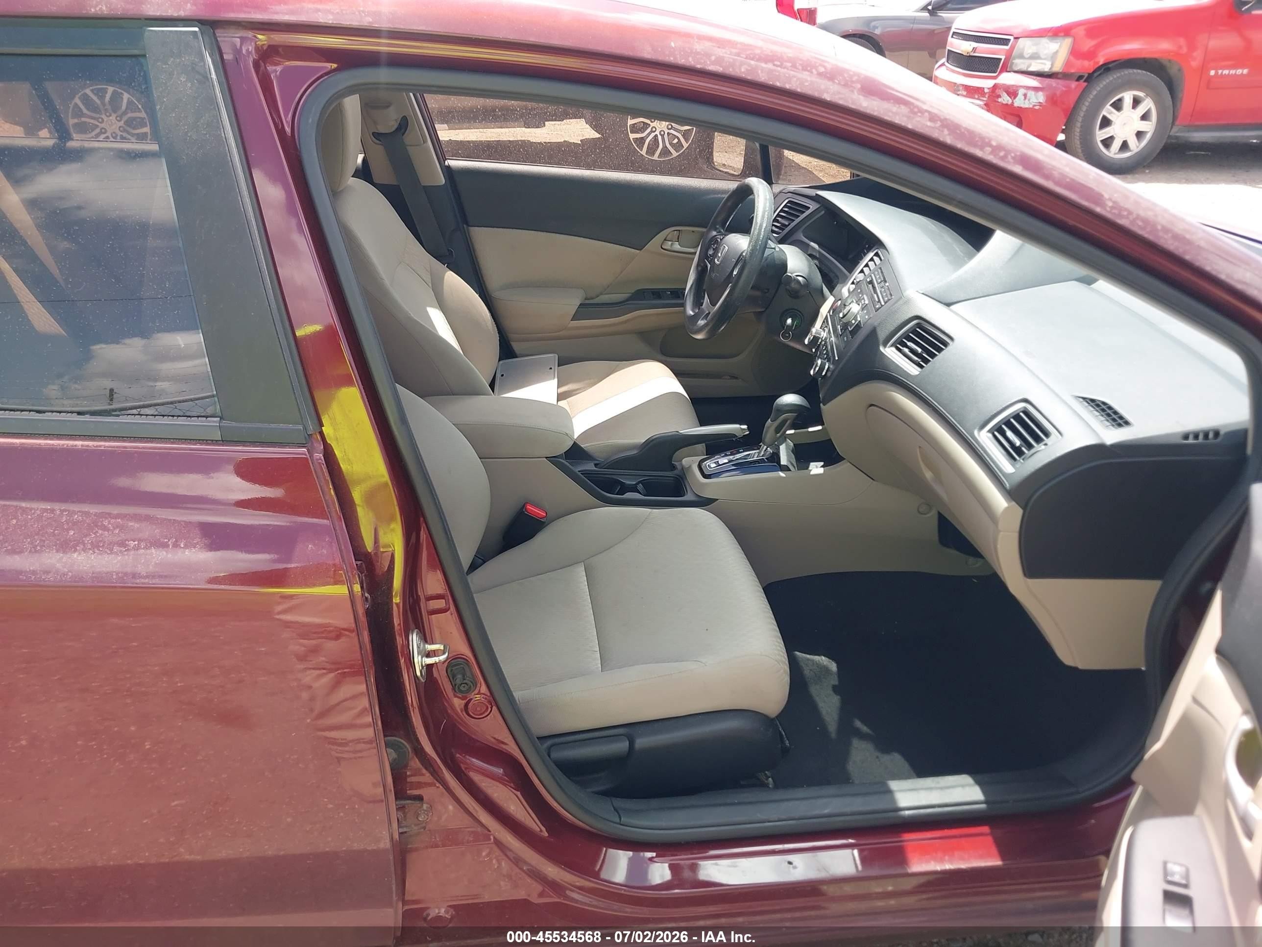 2014 Honda Civic Lx Maroon vin: 2HGFB2F51EH503107