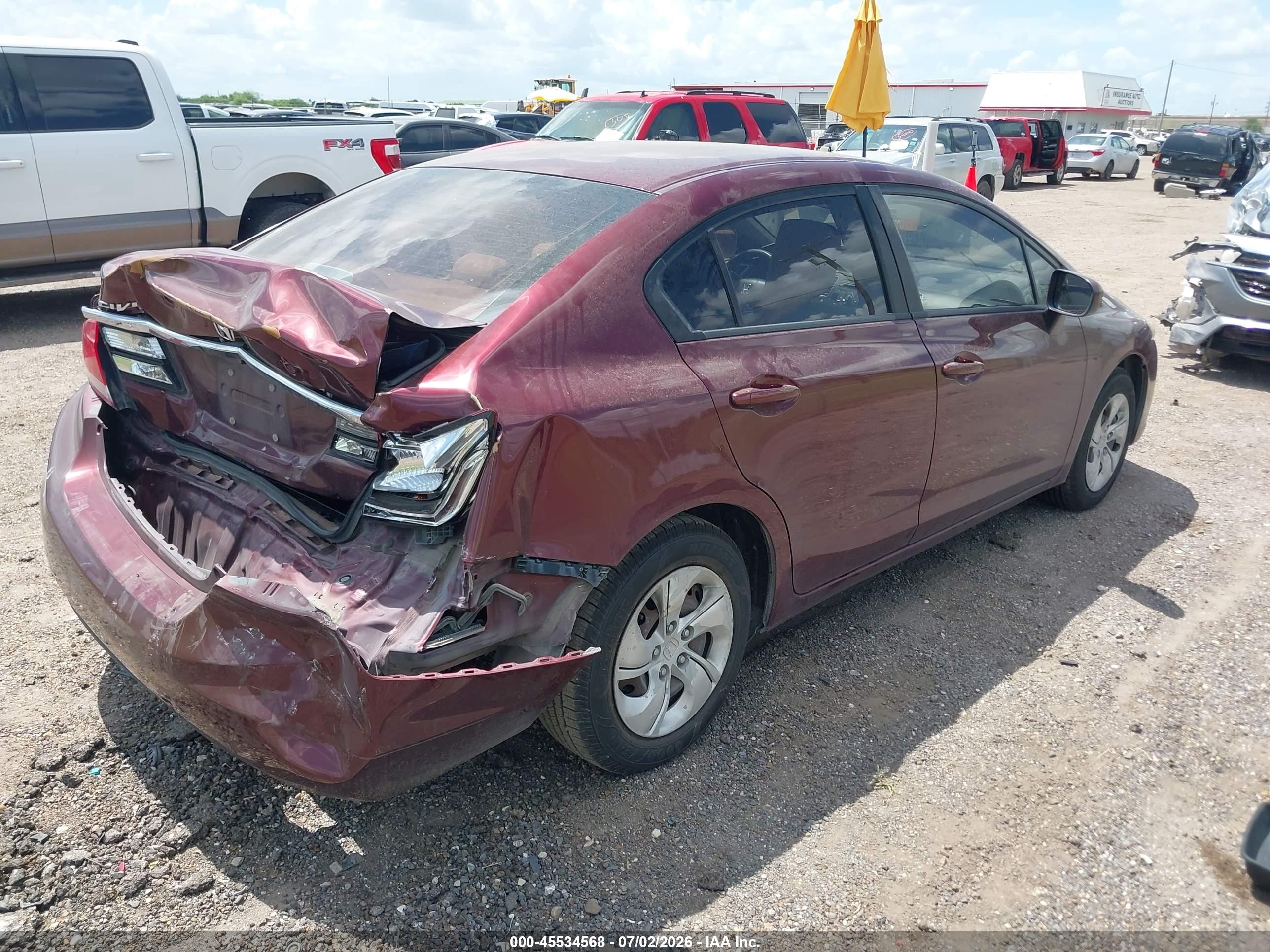 2014 Honda Civic Lx Maroon vin: 2HGFB2F51EH503107
