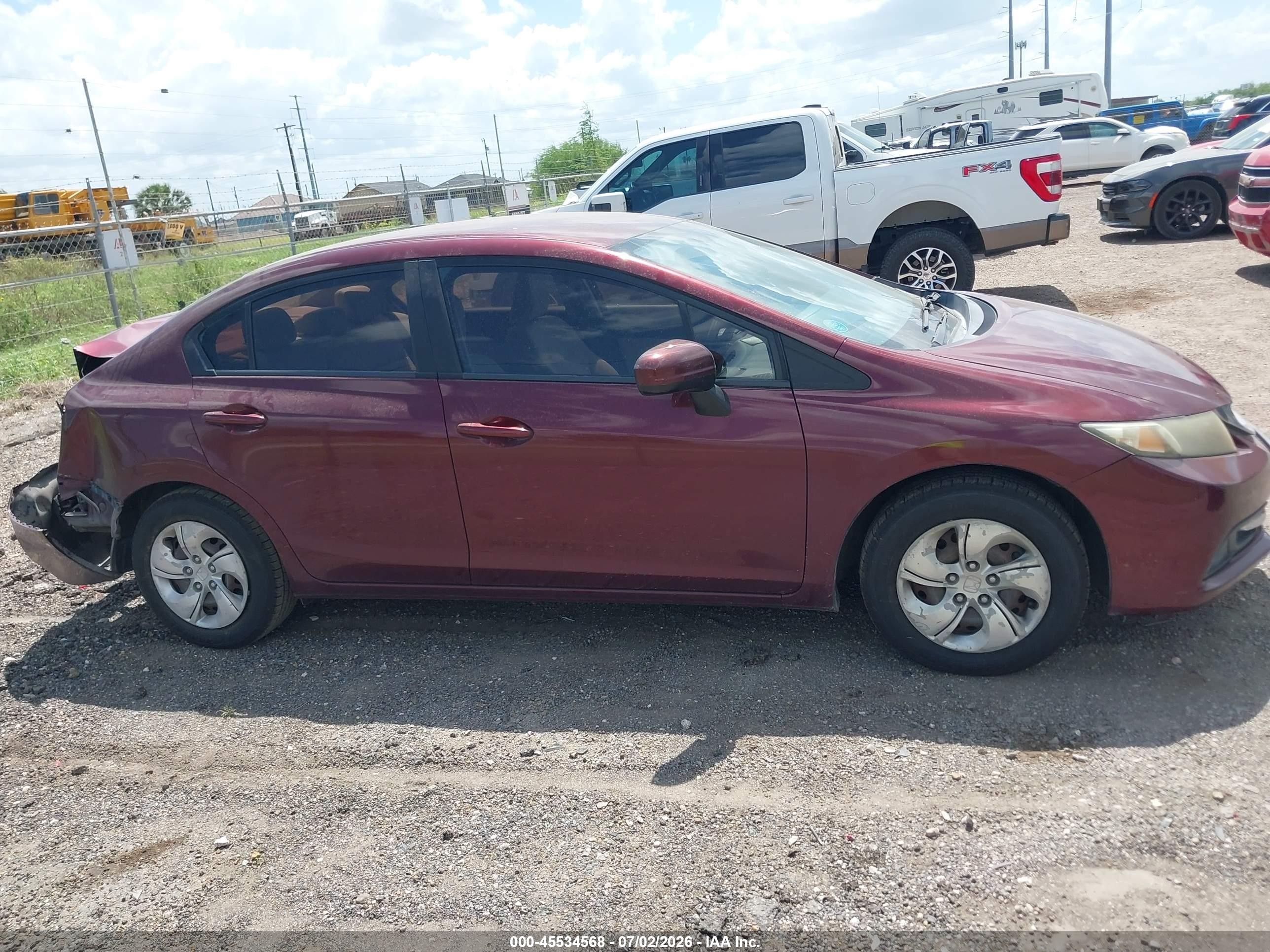 2014 Honda Civic Lx Maroon vin: 2HGFB2F51EH503107