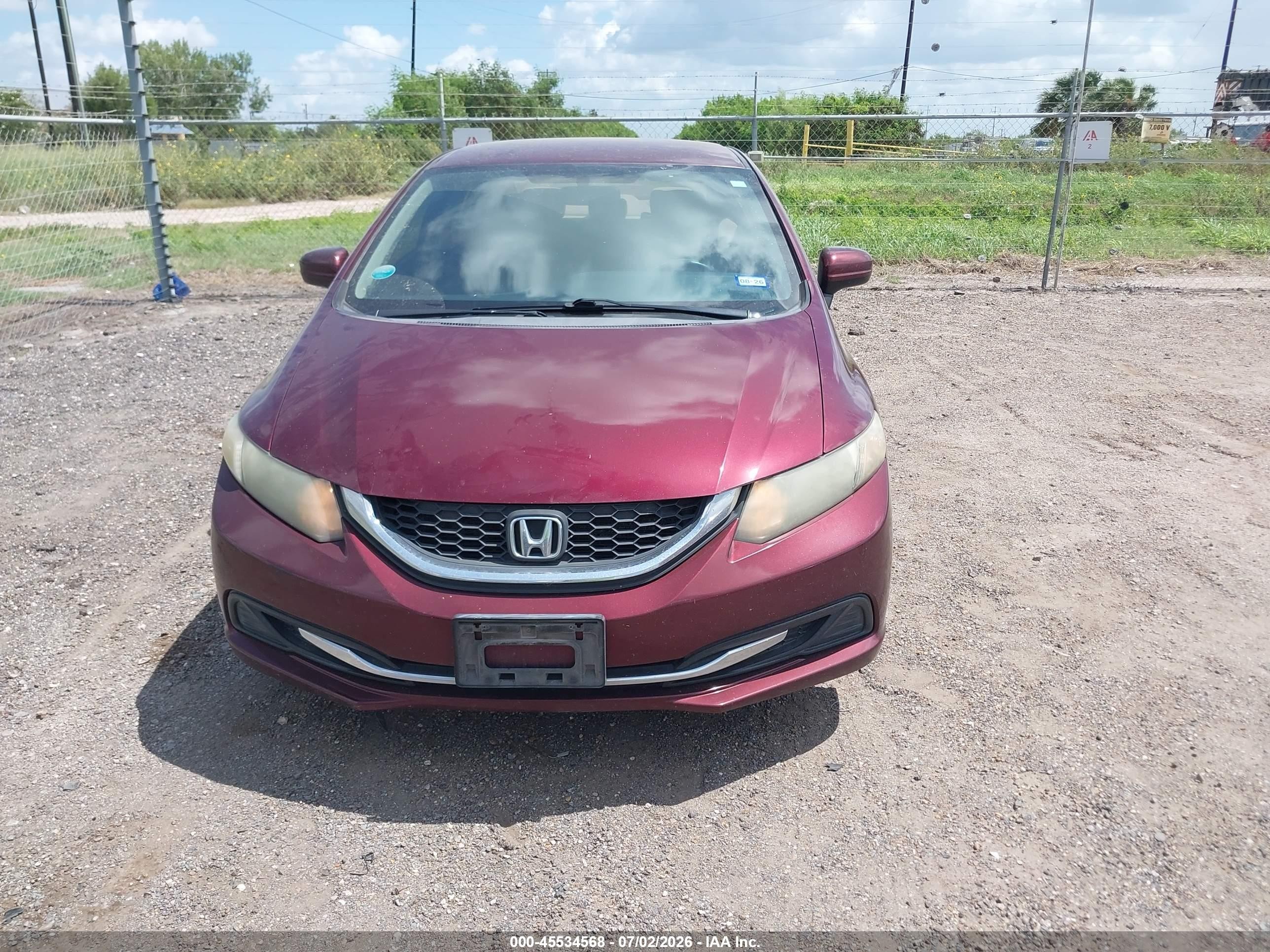 2014 Honda Civic Lx Maroon vin: 2HGFB2F51EH503107