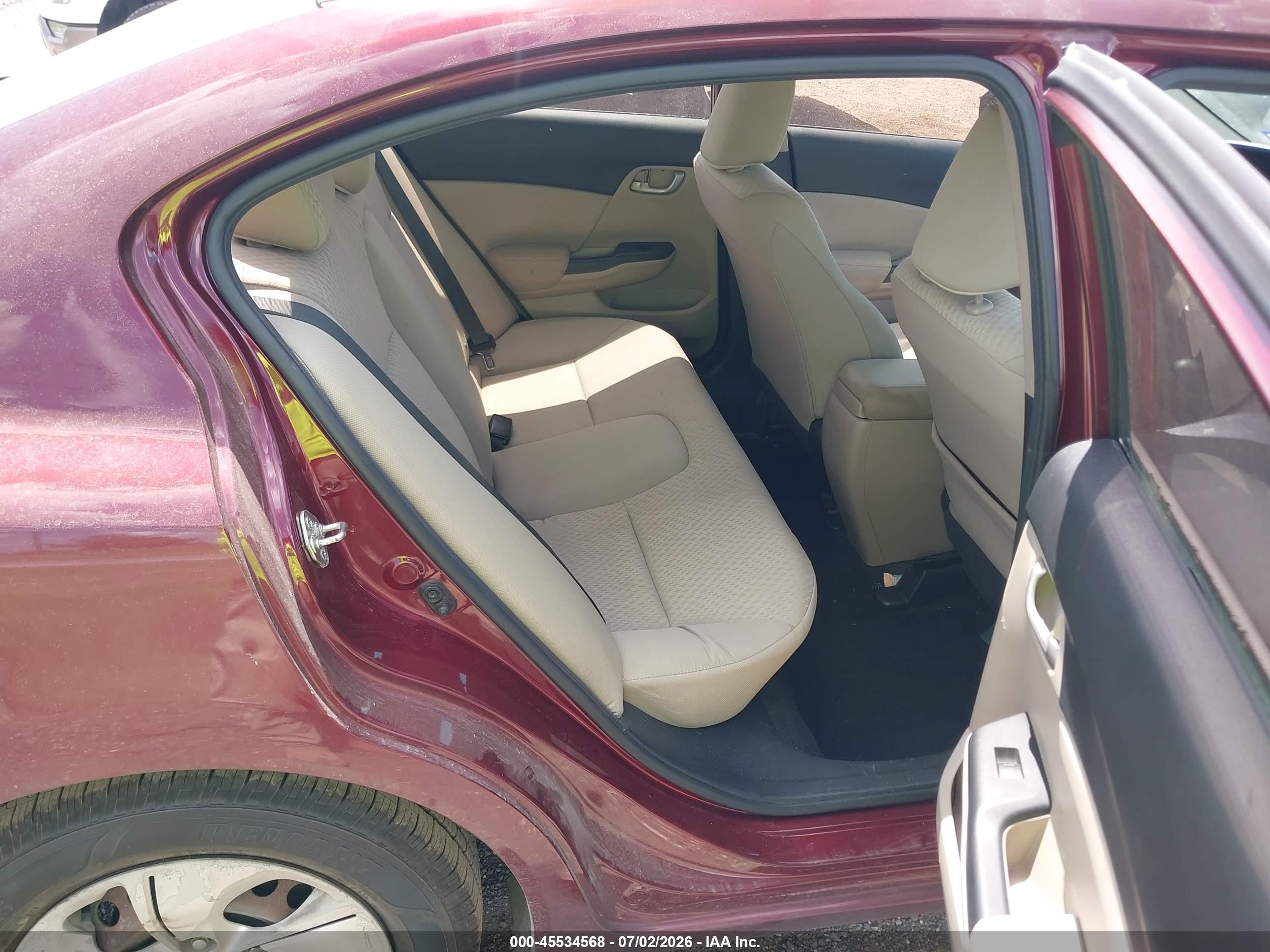 2014 Honda Civic Lx Maroon vin: 2HGFB2F51EH503107